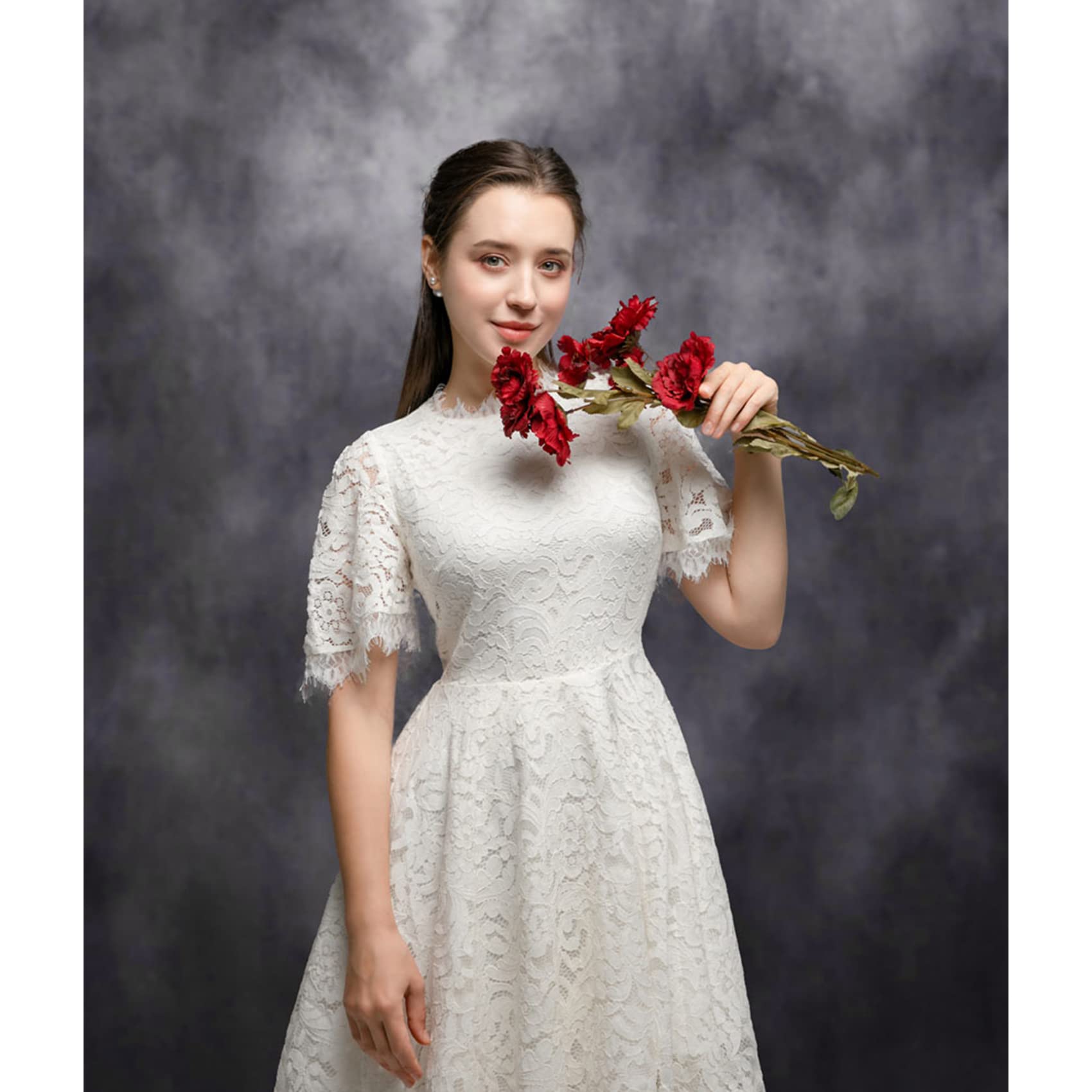 Kate 5X7Ft/1.5X2.2M Medium Grey Portrait Backdrop Headshot Background Gray Texture Fabric Photography Studio Props