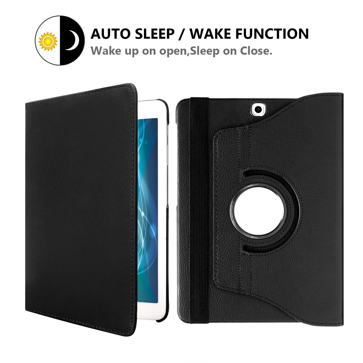 Case For Samsung Galaxy Tab S2 9.7 Inch 2015 (Sm T810 T813 T815 T817 T818 T819), 360 Degree Rotating Stand Case Smart Protective