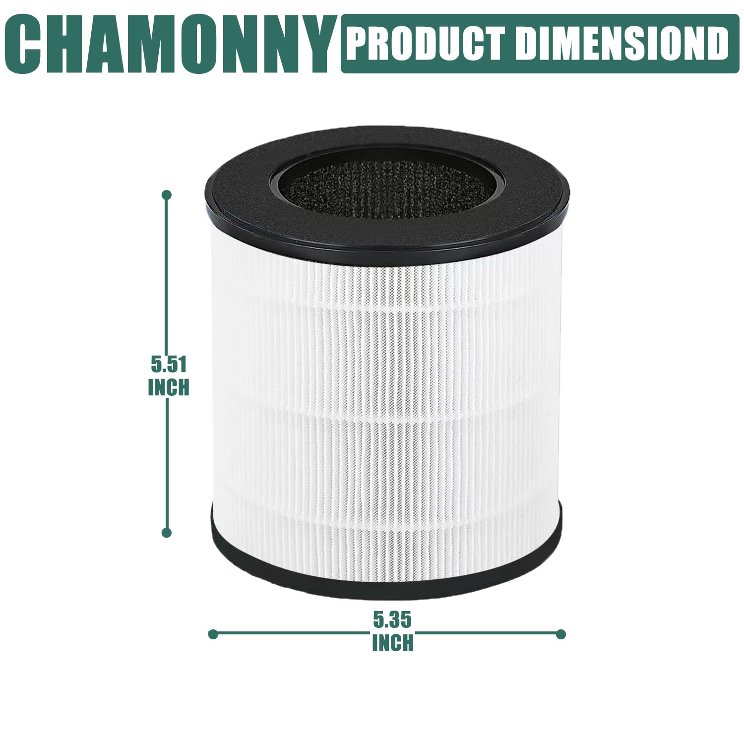 Chamonny B-D02U Filter Replacement, Compatible With Vewior B-D02U Air Purifier And Moo-Ka B-D02L And Koios B-D02L Air Purifier,