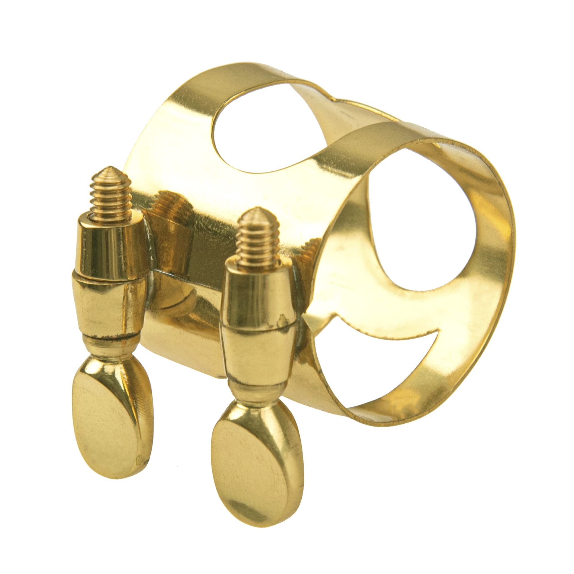 1Pcs Yootones Metal Alto Saxophone Mouthpiece Ligature Double Screws Compatible With Saxophone (Gold)