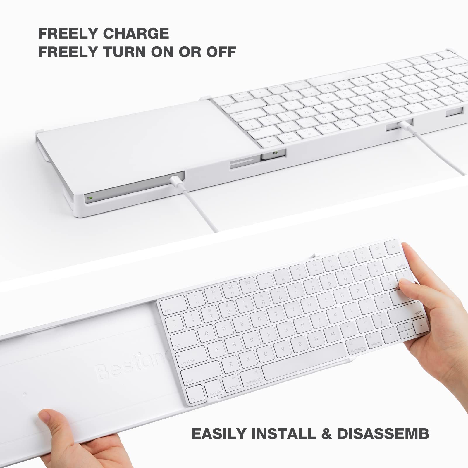 Bestand Stand Compatible With Apple Magic Wireless Keyboard And Apple Magic Trackpad (Apple Keyboard & Trackpad Are Not Included