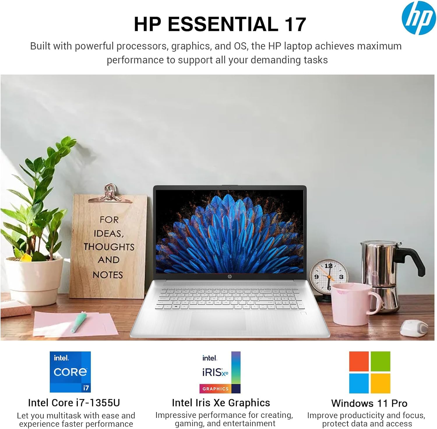 Hp 17 Touchscreen Laptop Computer, 17.3'' Hd+ Touch Screen Business Pc, Intel Core I7, 32Gb Ram 2Tb Ssd, Windows 11 Pro, Lifetim