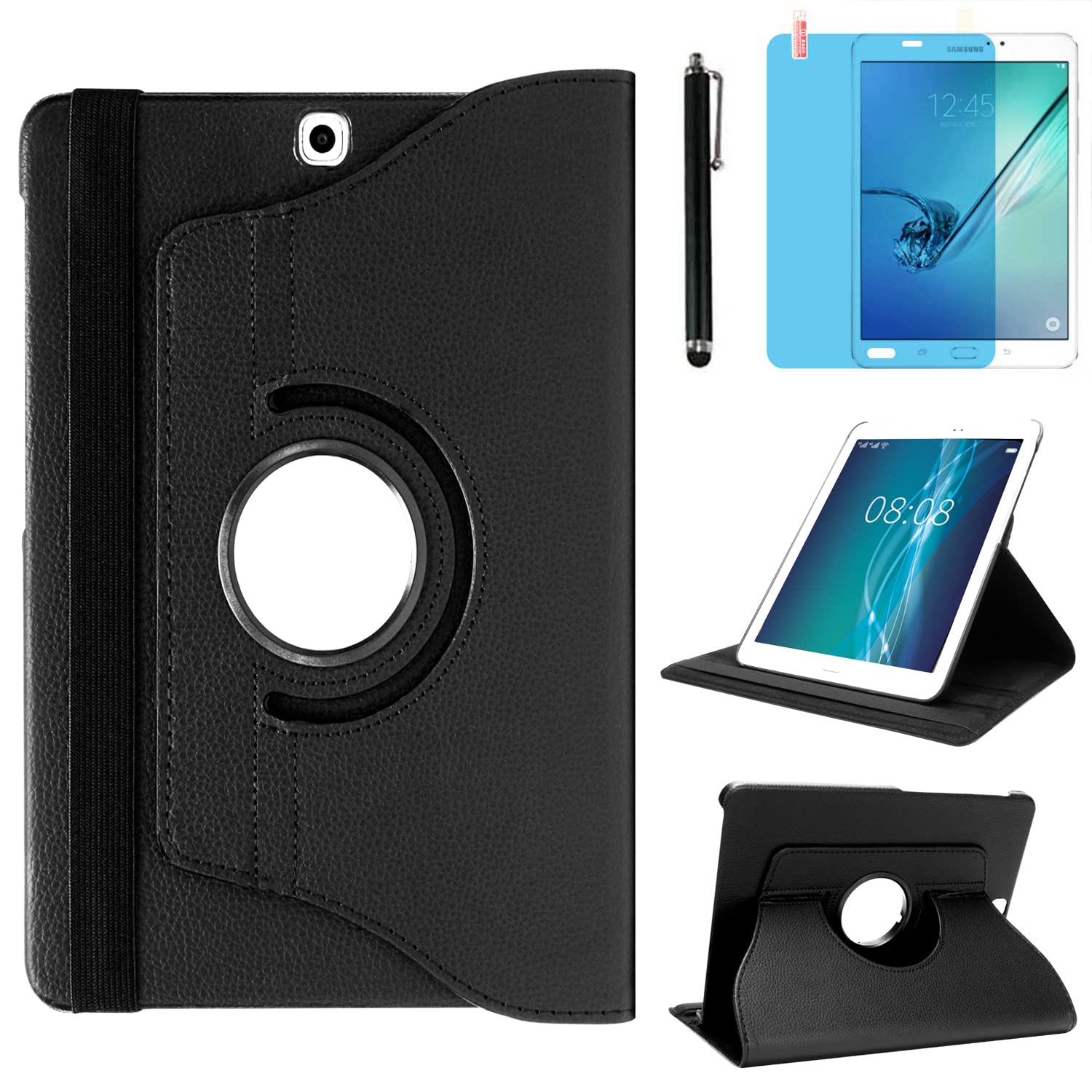 Case For Samsung Galaxy Tab S2 9.7 Inch 2015 (Sm T810 T813 T815 T817 T818 T819), 360 Degree Rotating Stand Case Smart Protective