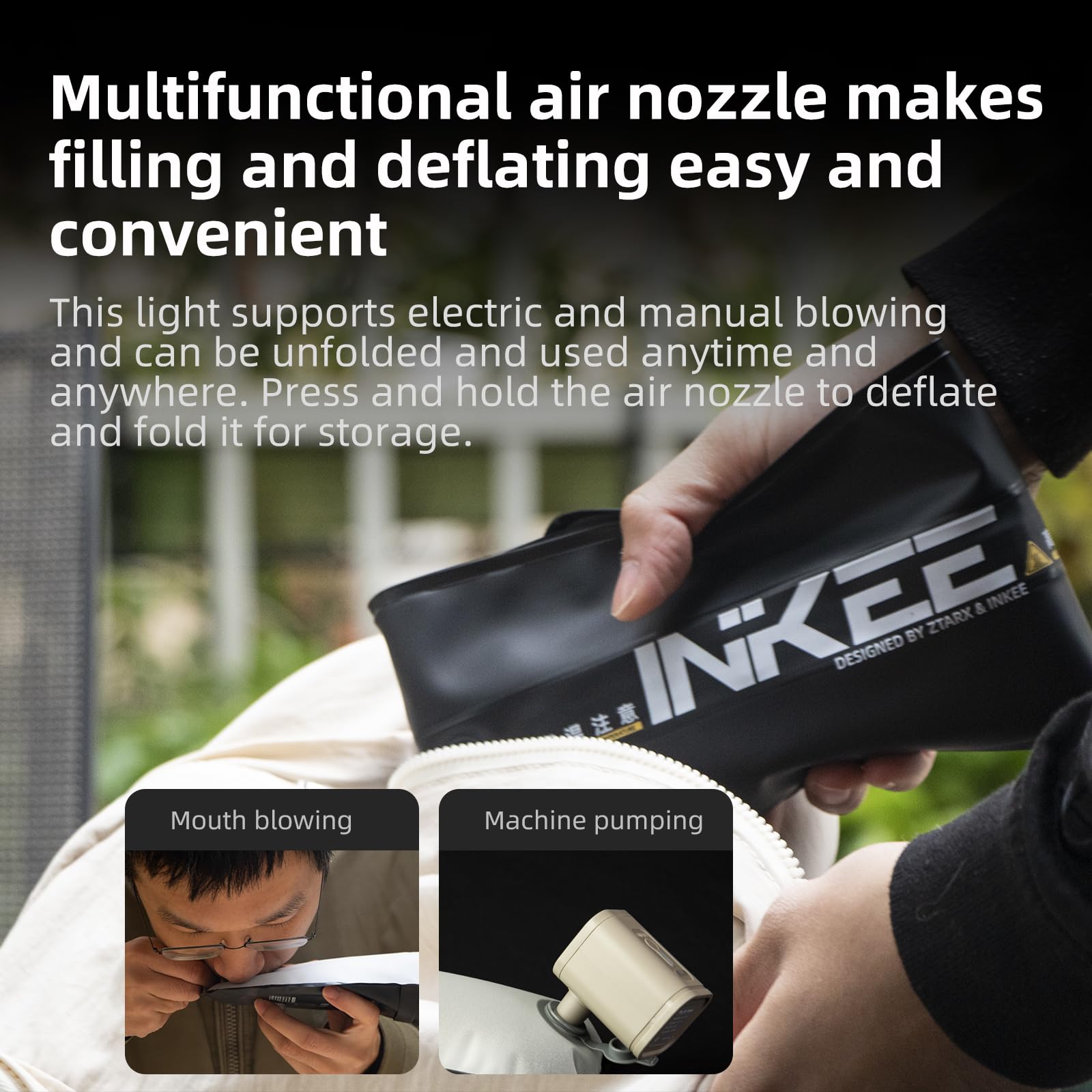 INKEE 12W Bi-Color LED Tube Light GC12, Handheld 2700K-6500K Video Light Wand with 18.5Wh Battery for Photography & Videography