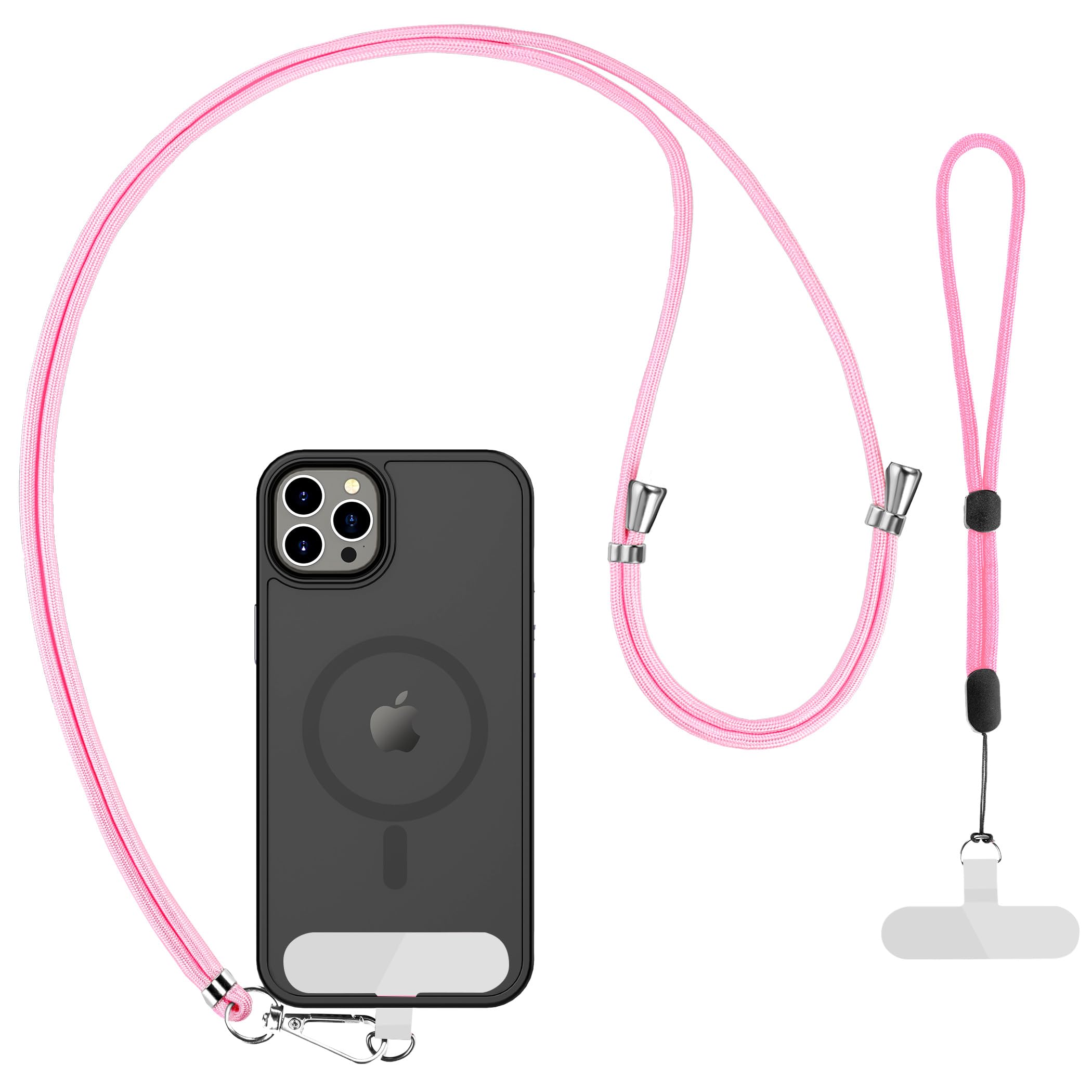 Cacoe Phone Lanyard 2 Pack 1   Adjustable Neck Strap,1   Wrist Strap,3   Pads,Universal Crossbody Cell Phone Lanyards,Multifucti