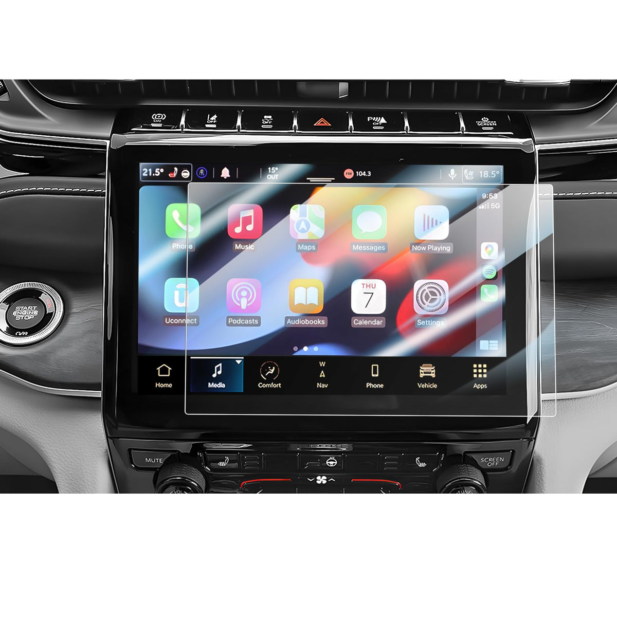 Cdefg 2021 2022 2023 2024 Grand Cherokee L Screen Protector Grand Cherokee L Limited/Overland/Summit/Summit Reserve Accessories 10.1' Tempered Glass