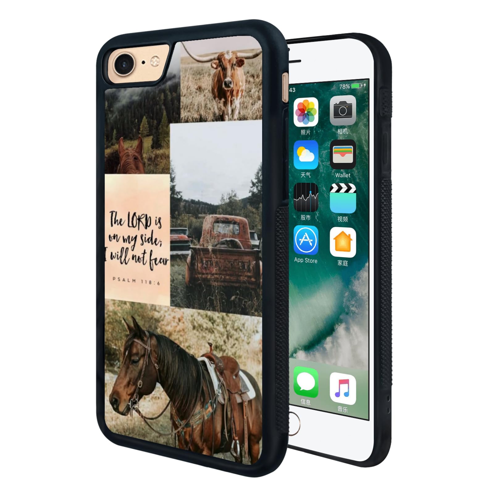Traday Western Phone Case Compatible With Iphone 7/8/Se Horse Phone Case
