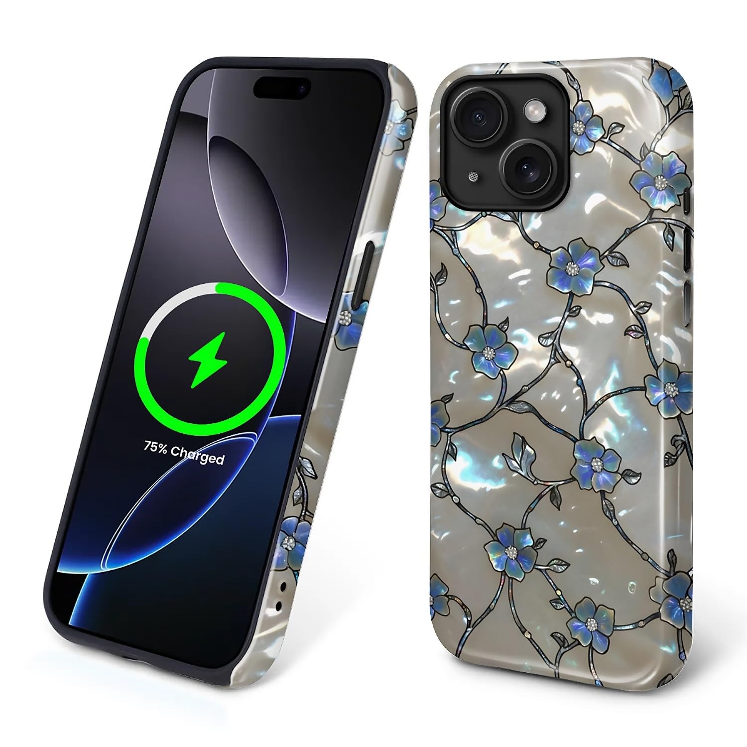 Flivro Magnetic Case for iPhone 14 iPhone 13,Compatible with Magsafe PC Hard Shell Silicone Inner Bumper Anti-Scratch Full-Body 