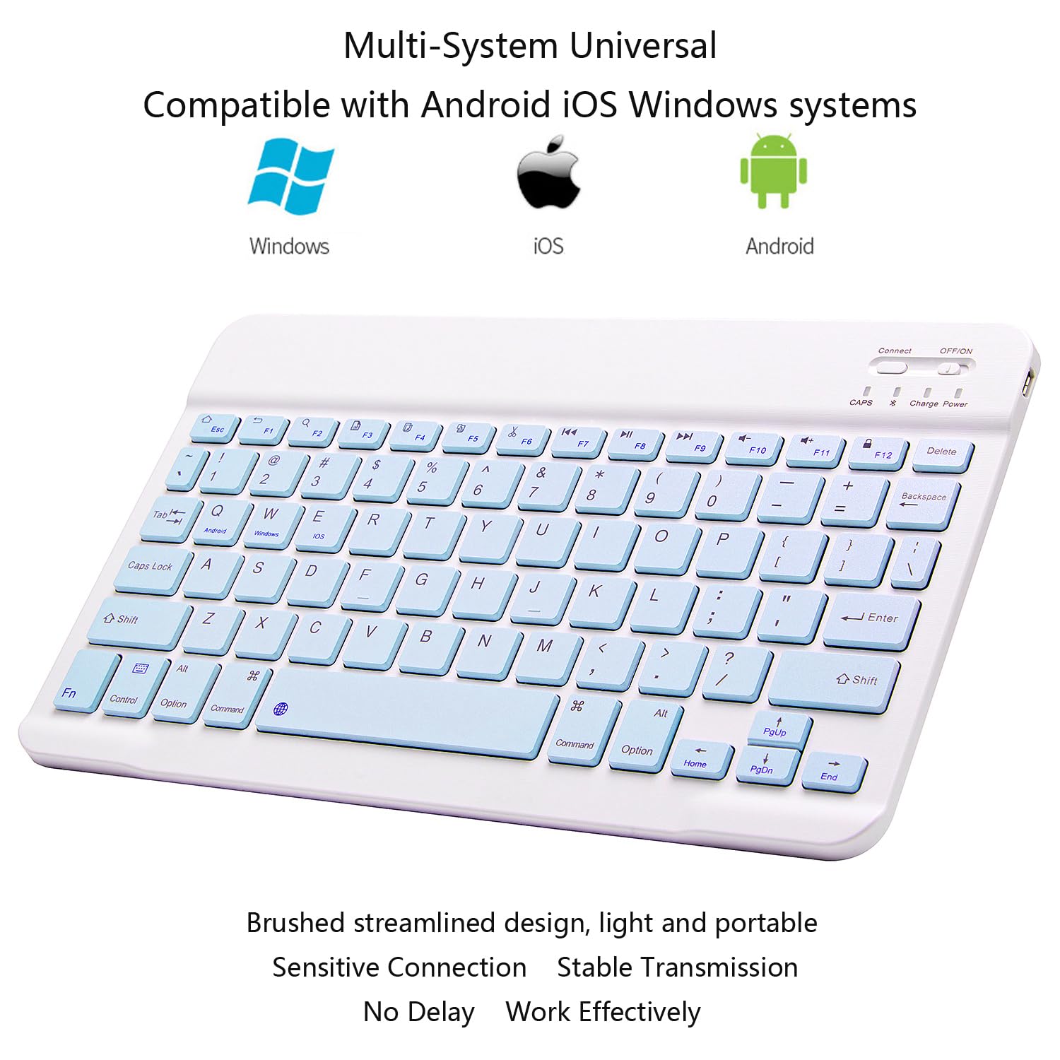 Ultra Slim Bluetooth Keyboard Portable Mini Wireless Keyboard Rechargeable For Apple Ipad Iphone Samsung Tablet Phone Smartphone