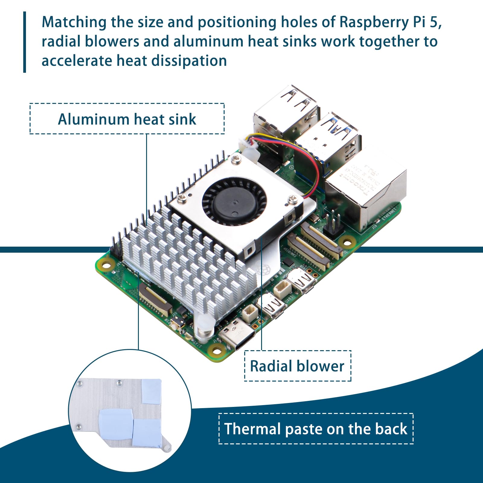 Geeekpi Metal Case For Raspberry Pi 5, With Pi 5 Official Active Cooler, N04 M.2 Nvme Ssd Pcie Peripheral Board And 27W Usb C Po