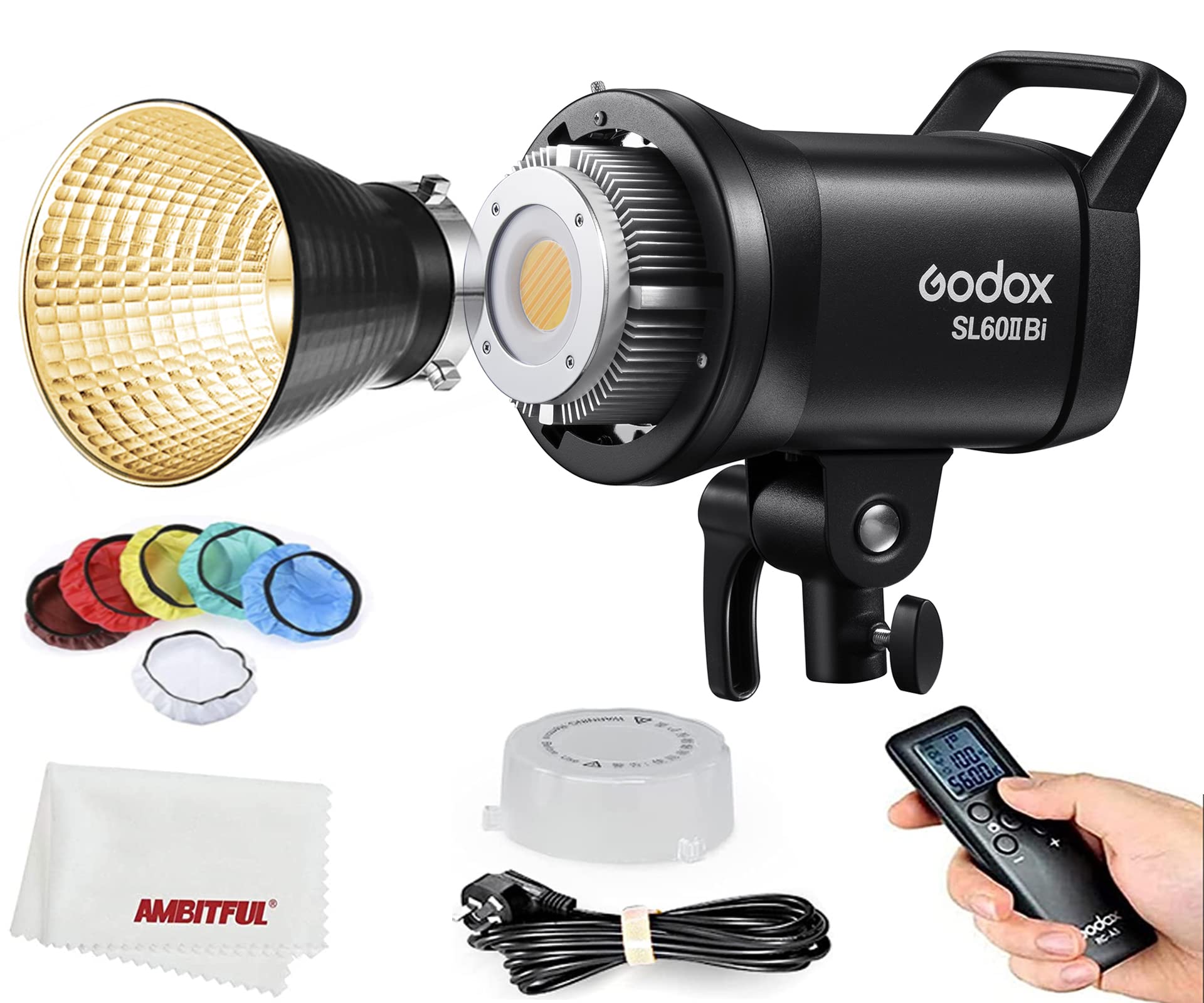 Godox Sl60Iibi Sl60Ii Bi Led Video Lights,2800K 6500K,Cri96 + Tlci97 +,Builtin 11 Fx Effects,Ultra Silent Fan For Newborn Photog
