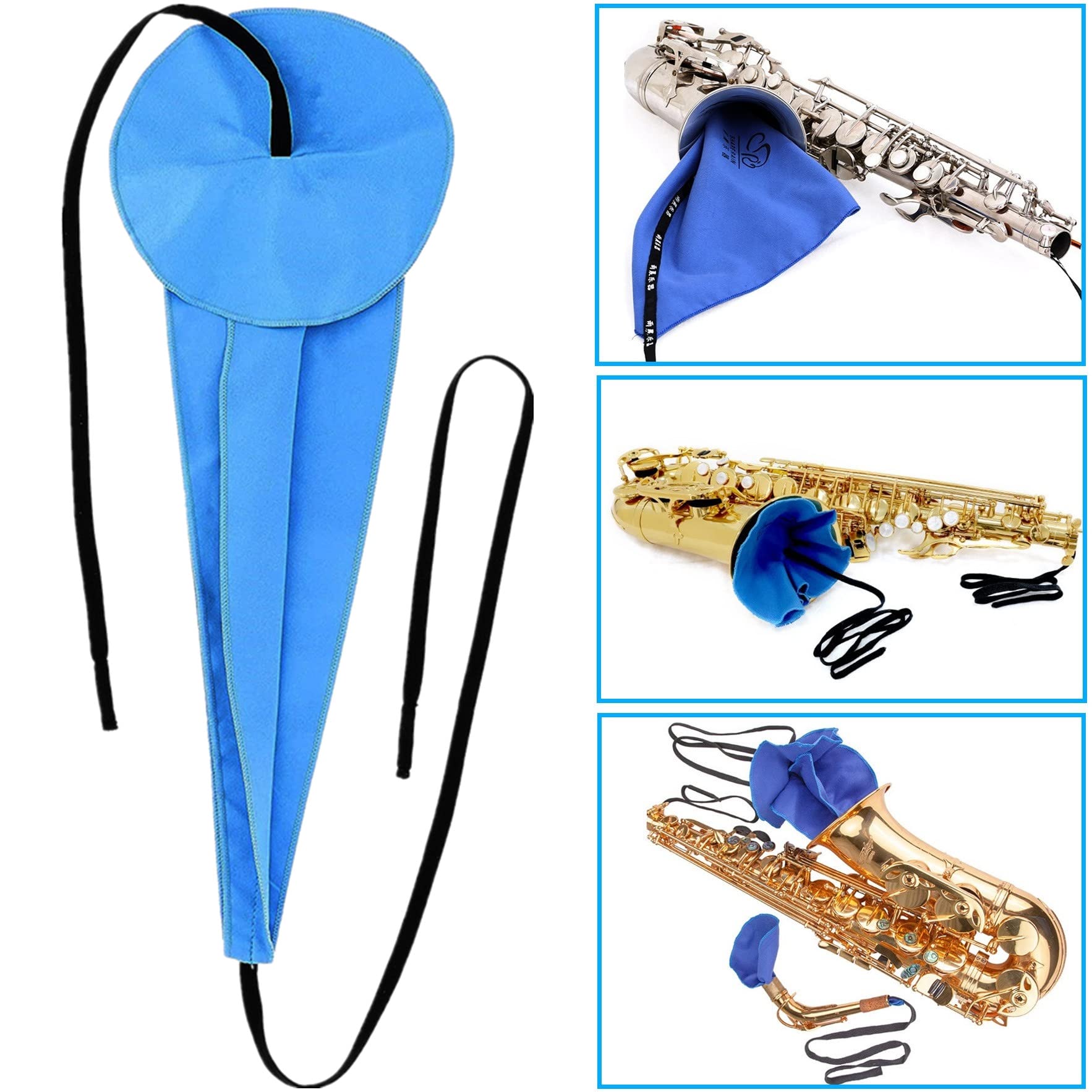 Skyneo Saxophone Cleaning Kit, Clarinet Cleaning Kit With Maintenance Kit,Cork Grease,Swab,Strap,Cleaning Cloth,Thumb Rest,Reed