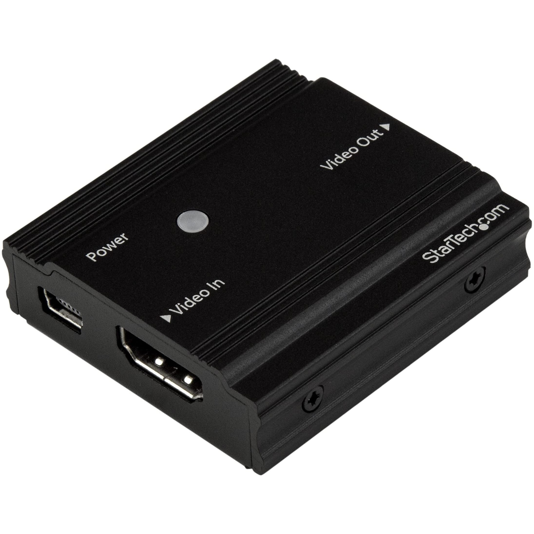 StarTech.com 115 ft. (35 m) 4K HDMI Extender - HDMI Extender - Up To 4K60 - Amplifier/Booster - HDMI to HDMI Booster , TAA (HDBO