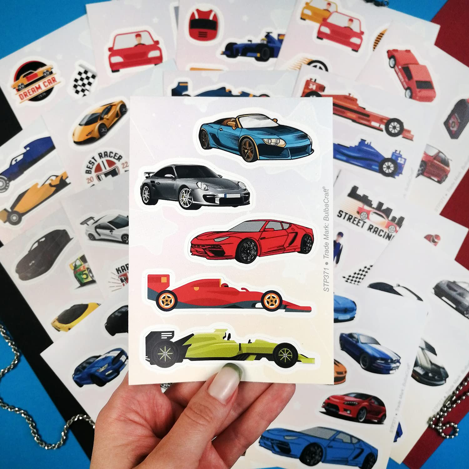 100Pcs Race Car Stickers, Racing Stickers And Decals, Race Car, Race Car Party Favors, Car Racing Gifts, Race Car Birthday Decor