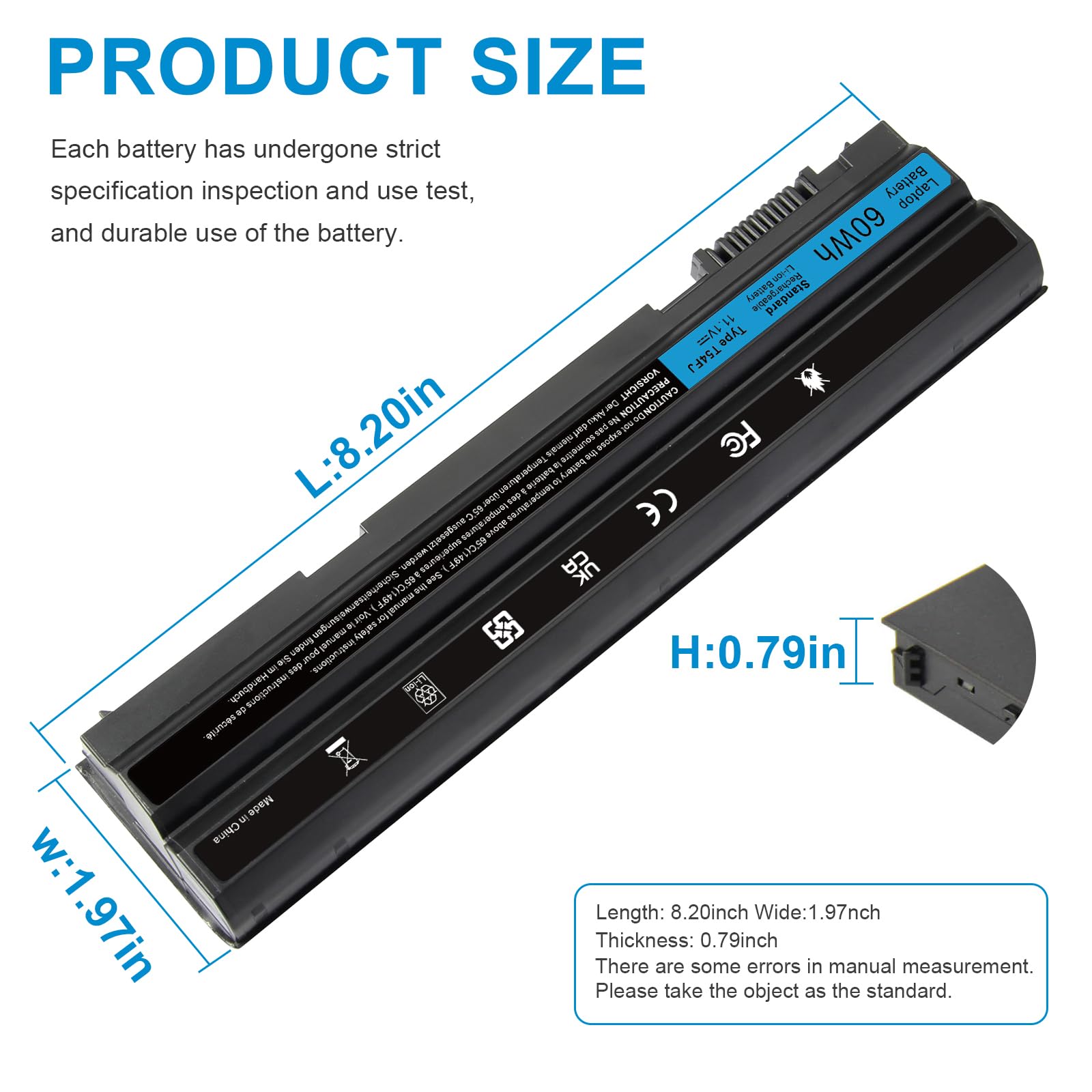 T54Fj M5Y0X 8858X Laptop Battery For Dell Latitude E6420 E6520 E6530 E5420 E5520 E5430 E5530 Inspiron 17R 7720 17R Se 7720 17R 5