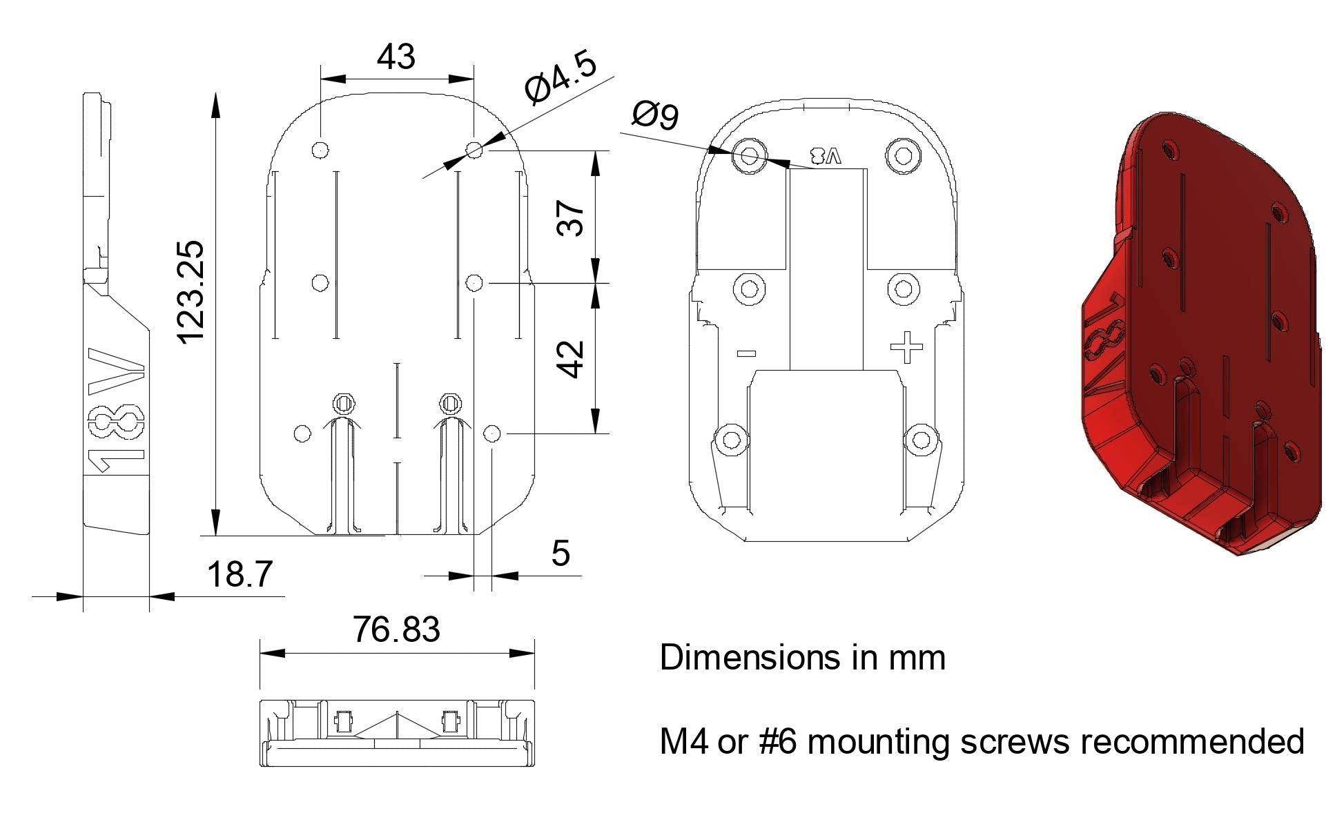 10Awg Red Adapter For Ridgid 18V Hyper Li Ion Battery Dock Power Connector Rigid