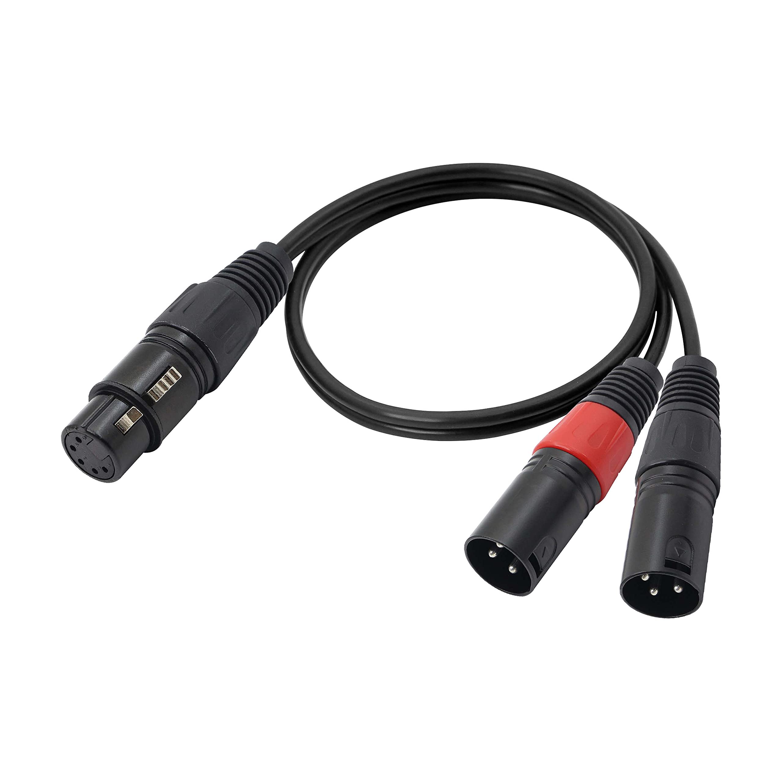 Xmsjsiy Dual Xlr 3 Pin To Xlr 5 Pin Dmx Stage Light Cable Audio Cable,Dj Xlr 5 Pin Female To Xlr 3 Pin Male Connector Mic Preamp