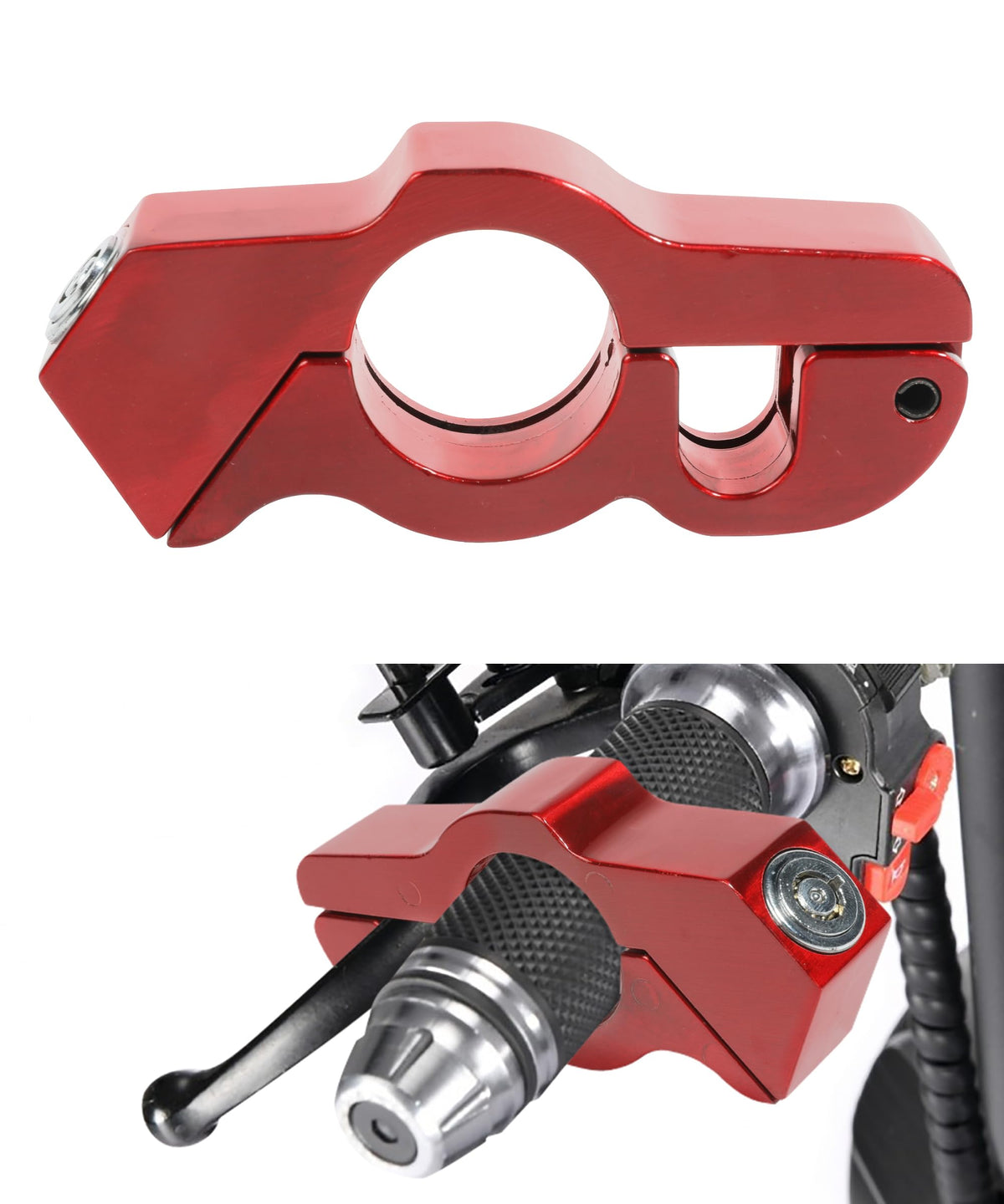 Bylikeho Motorcycle Lock, Heavy Duty Anti Theft Bike Handlebar Lock,Car Accessories Handlebar Throttle Grip Brake Lever Security