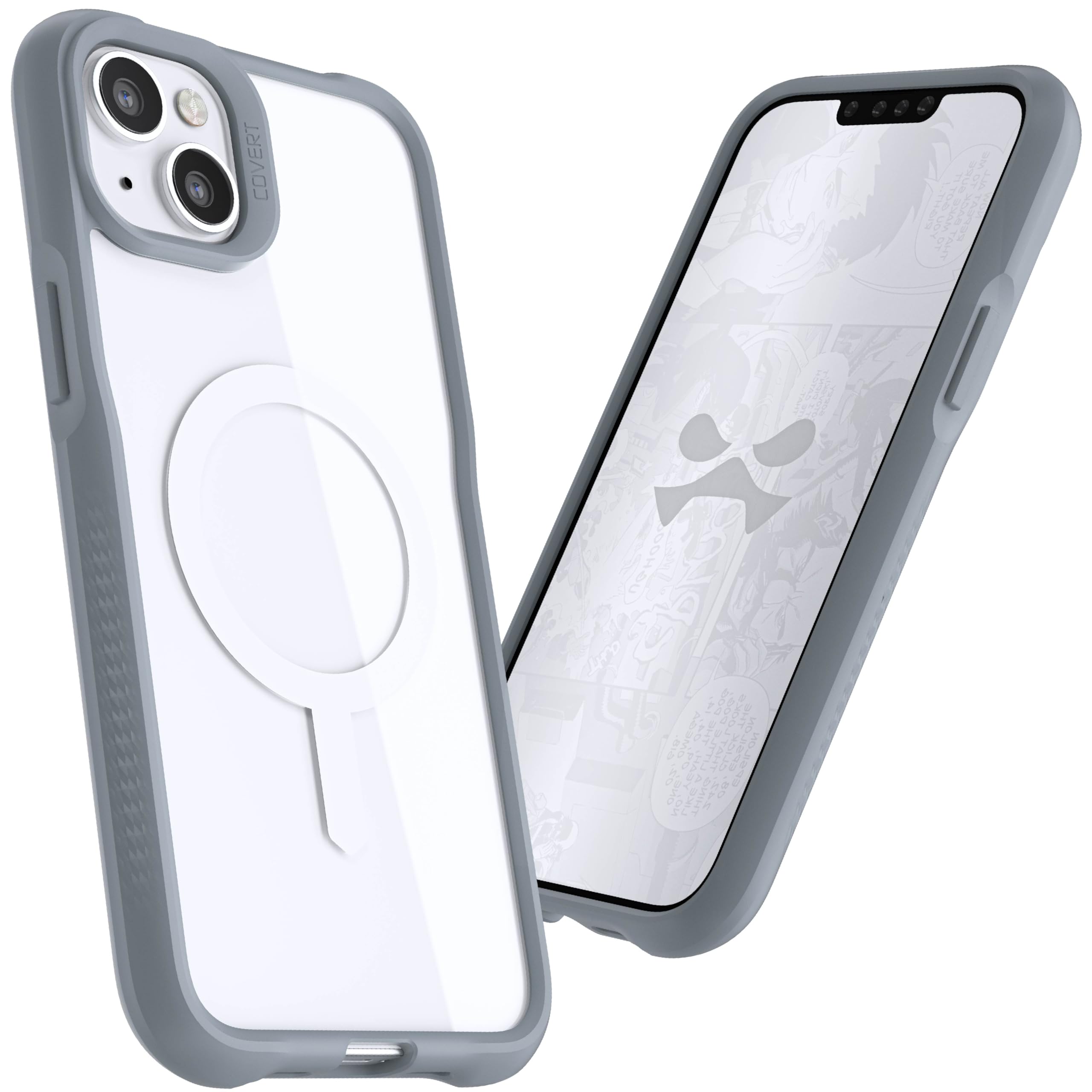 Ghostek Covert Iphone 14 Plus Magsafe Case Clear   Hard Anti Scratch Back, Silicone Bumper, Compatible With Apple Magsafe Access