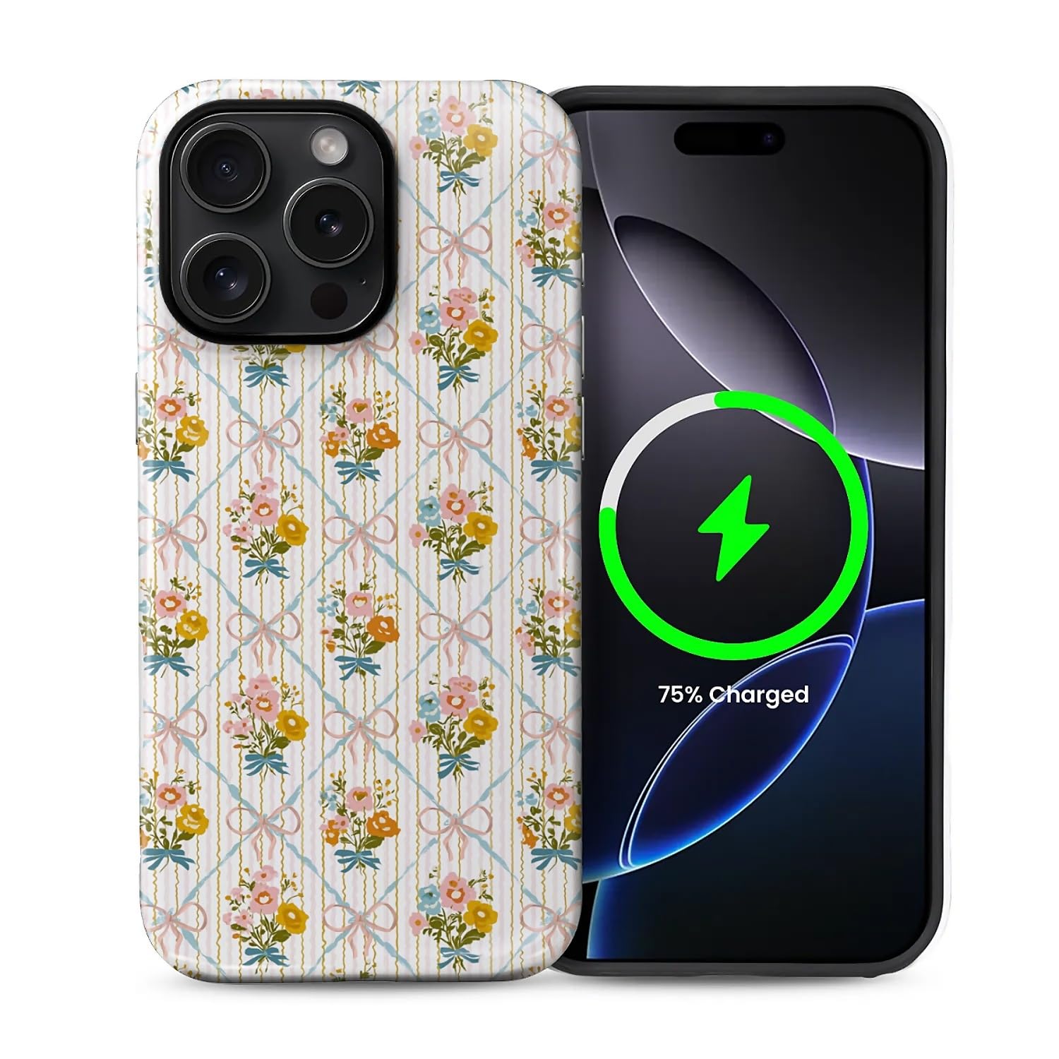 ilikediy for iPhone 15 Pro Case [Compatible with Magsafe] Pattern Design Case for Women Girls Hybrid 2 Layer Hard Shell Silicone