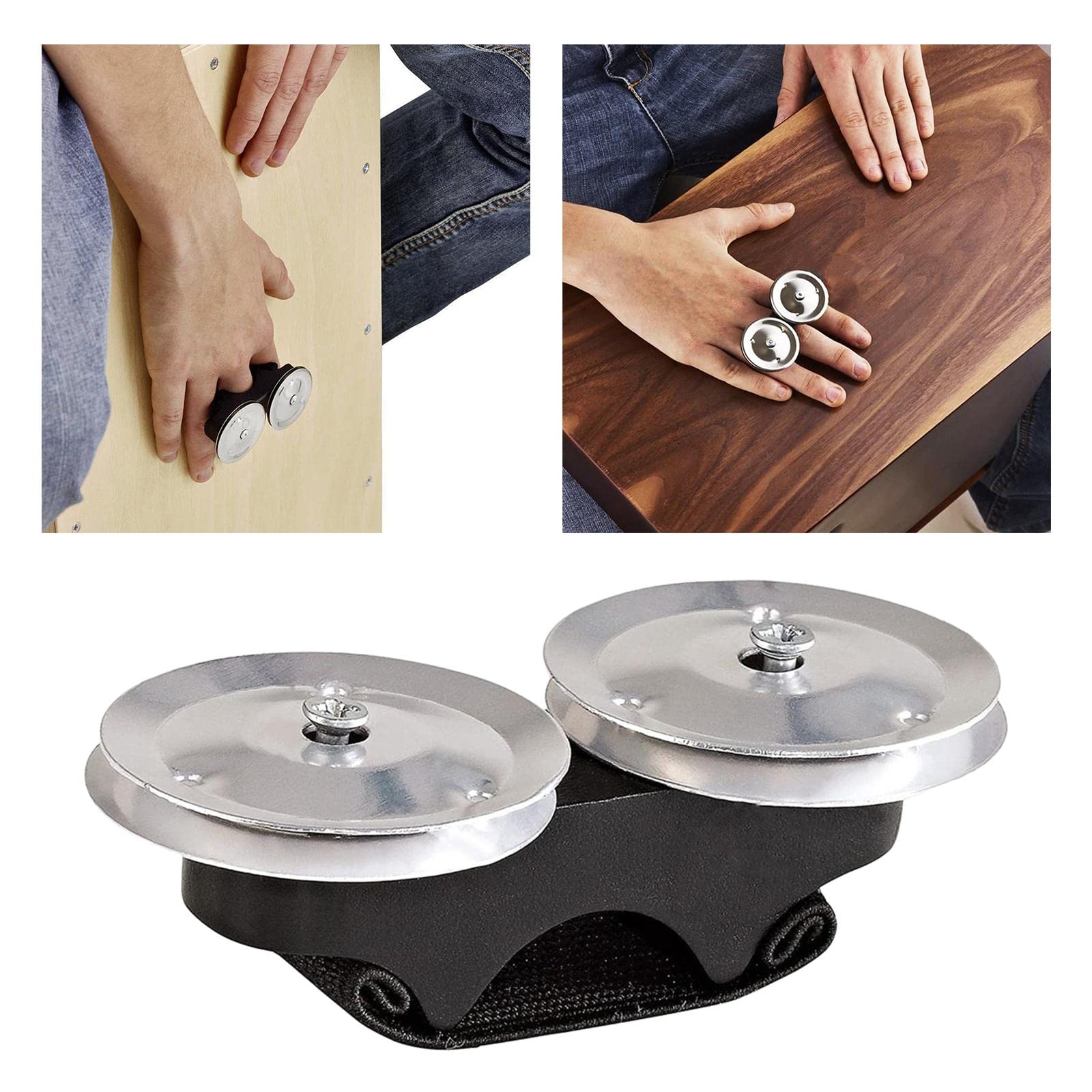 BNF Hand Tambourine Metal Bell Handheld Percussion Hand Drum Music Instrument