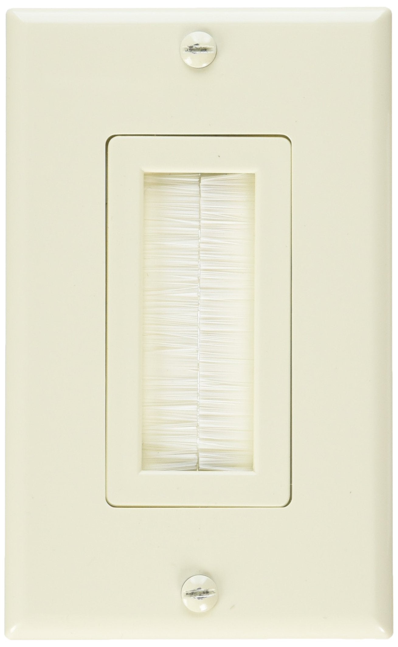 Vanco 120815X Decor Style Brush Bulk Cable Wall Plates, Almond (Van 120815X)