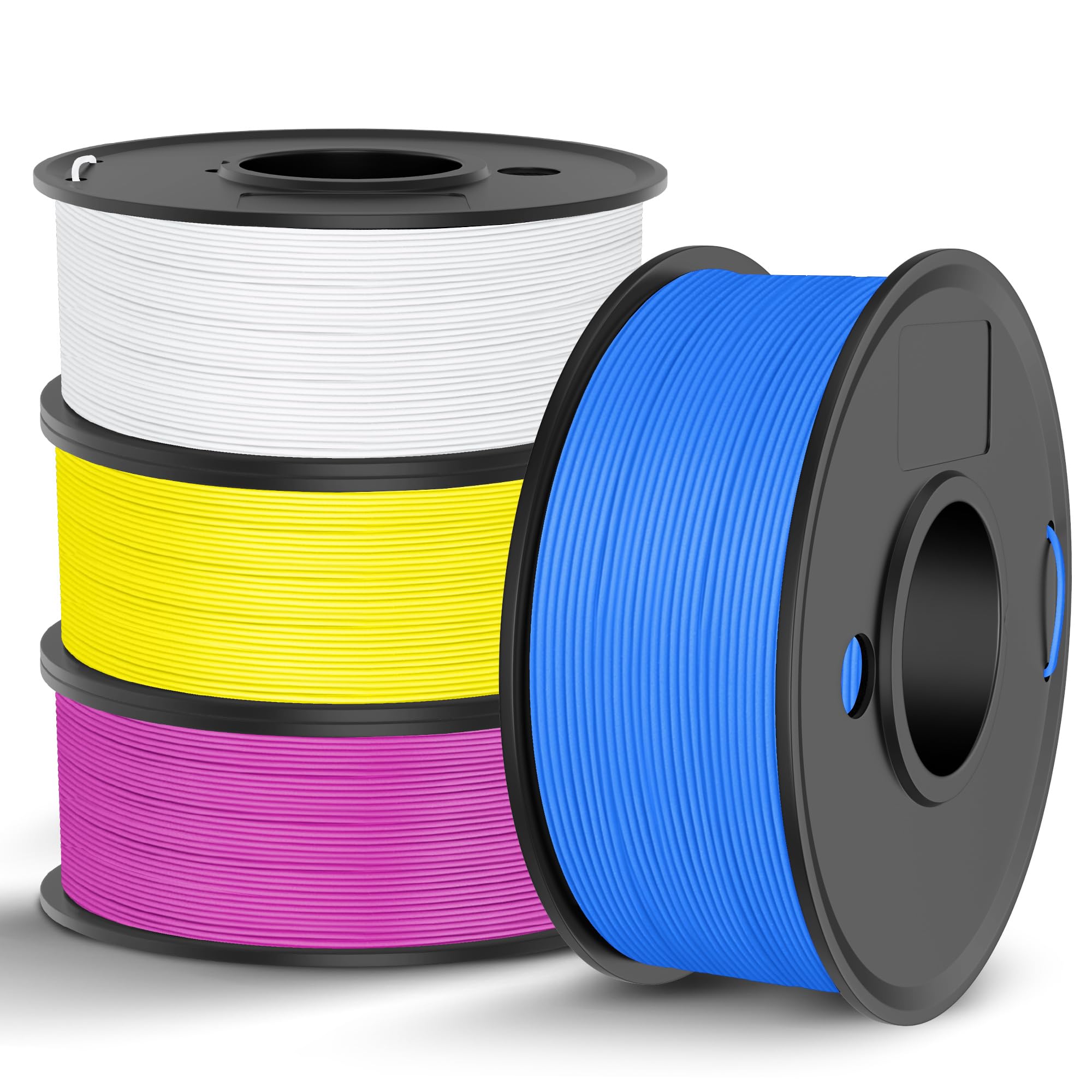 TECBEARS High Speed PLA 3D Printer Filament Bundle,Matte PLA Filament 1.75mm for High Speed 50-600mm/s, 4 Pack,0.25kg per Spool,