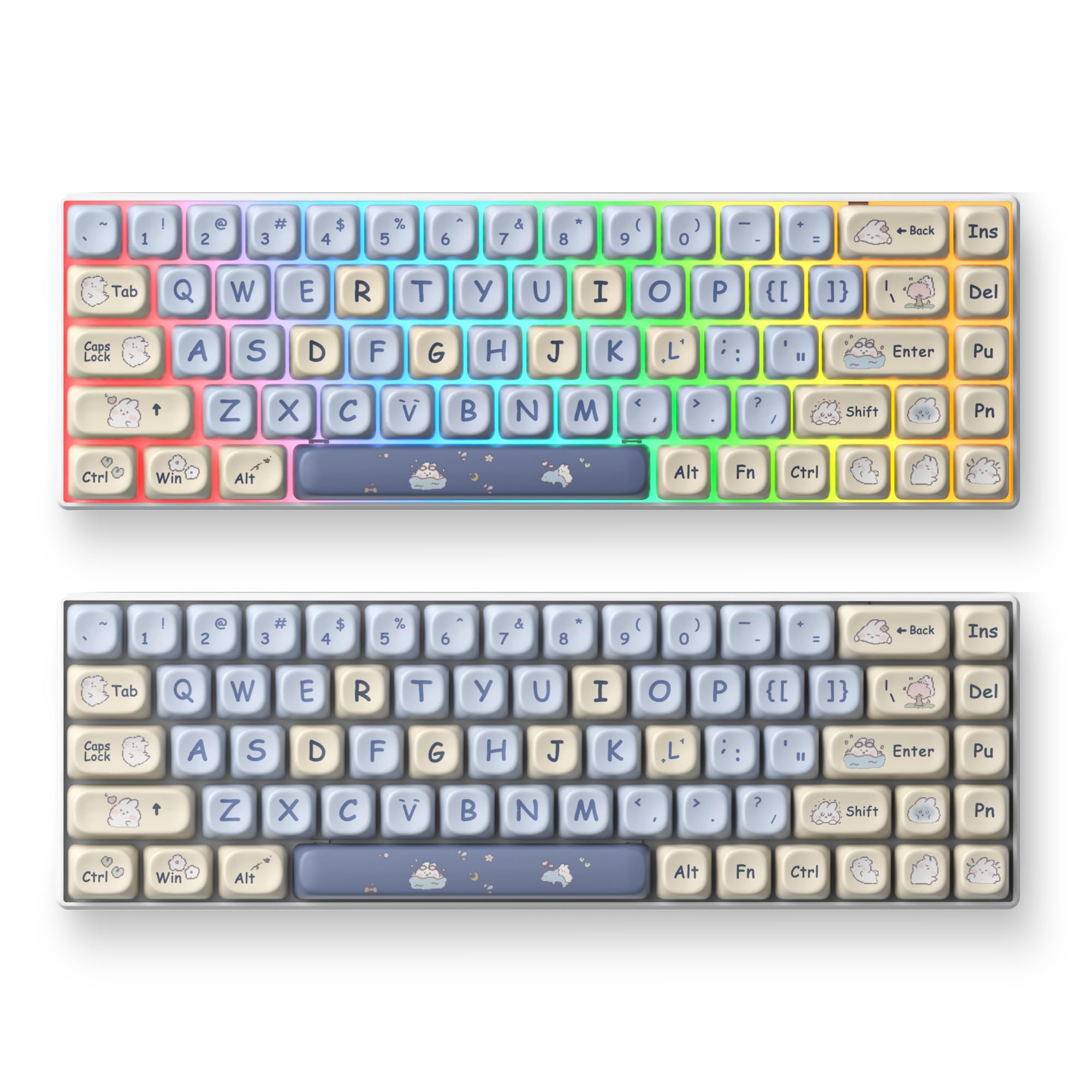 Itastatur Keycaps 60 Percent Pbt Keycaps For Mechanical Keyboard 139 Key Keycaps, Dye Sublimation Cute Keycaps Moa Profile Custo