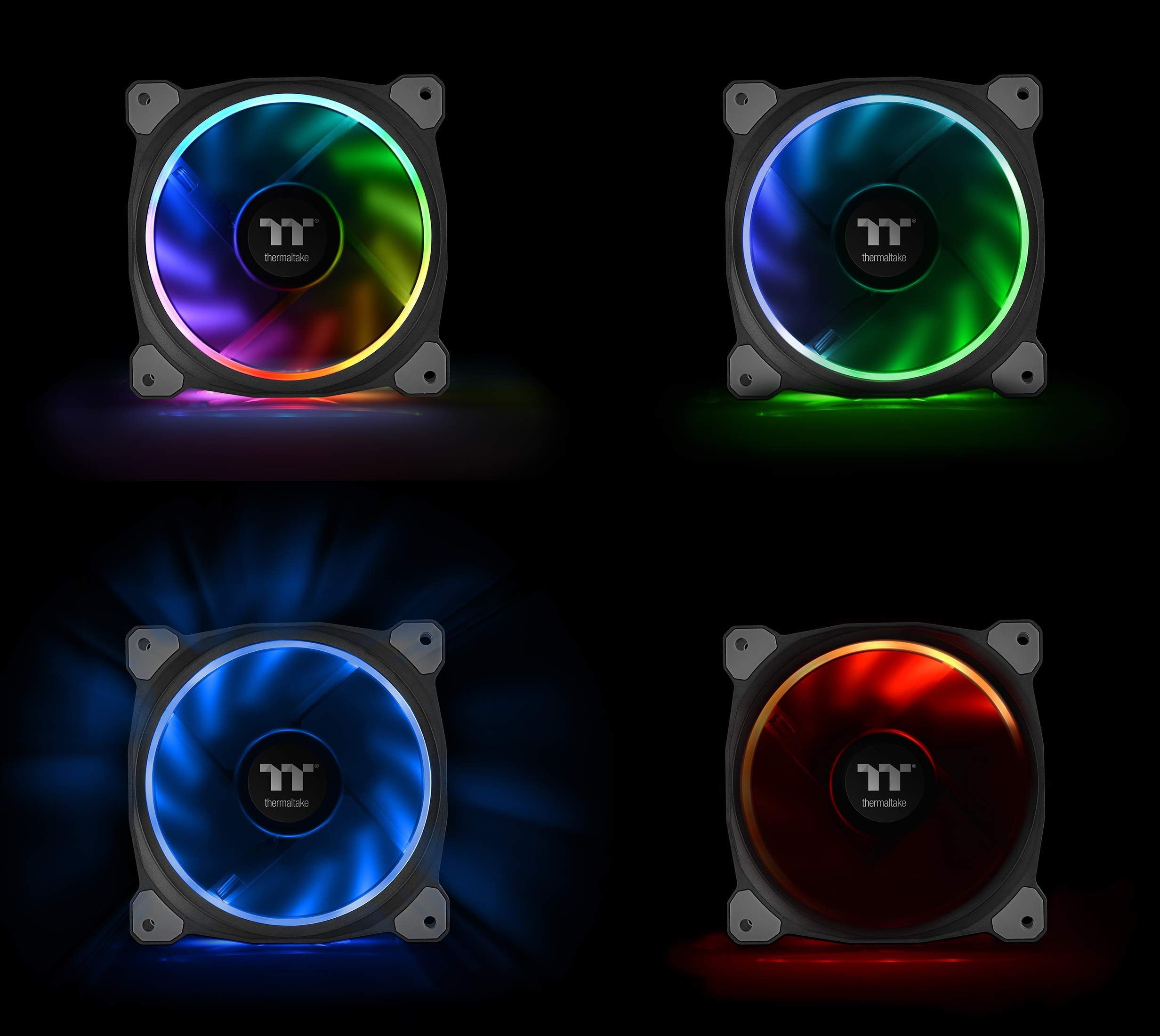 Thermaltake Riing Plus 12 Rgb Tt Premium Edition 120Mm Software Enabled Circular 12 Controllable Led Rgb Riing Case/Radiator Fan