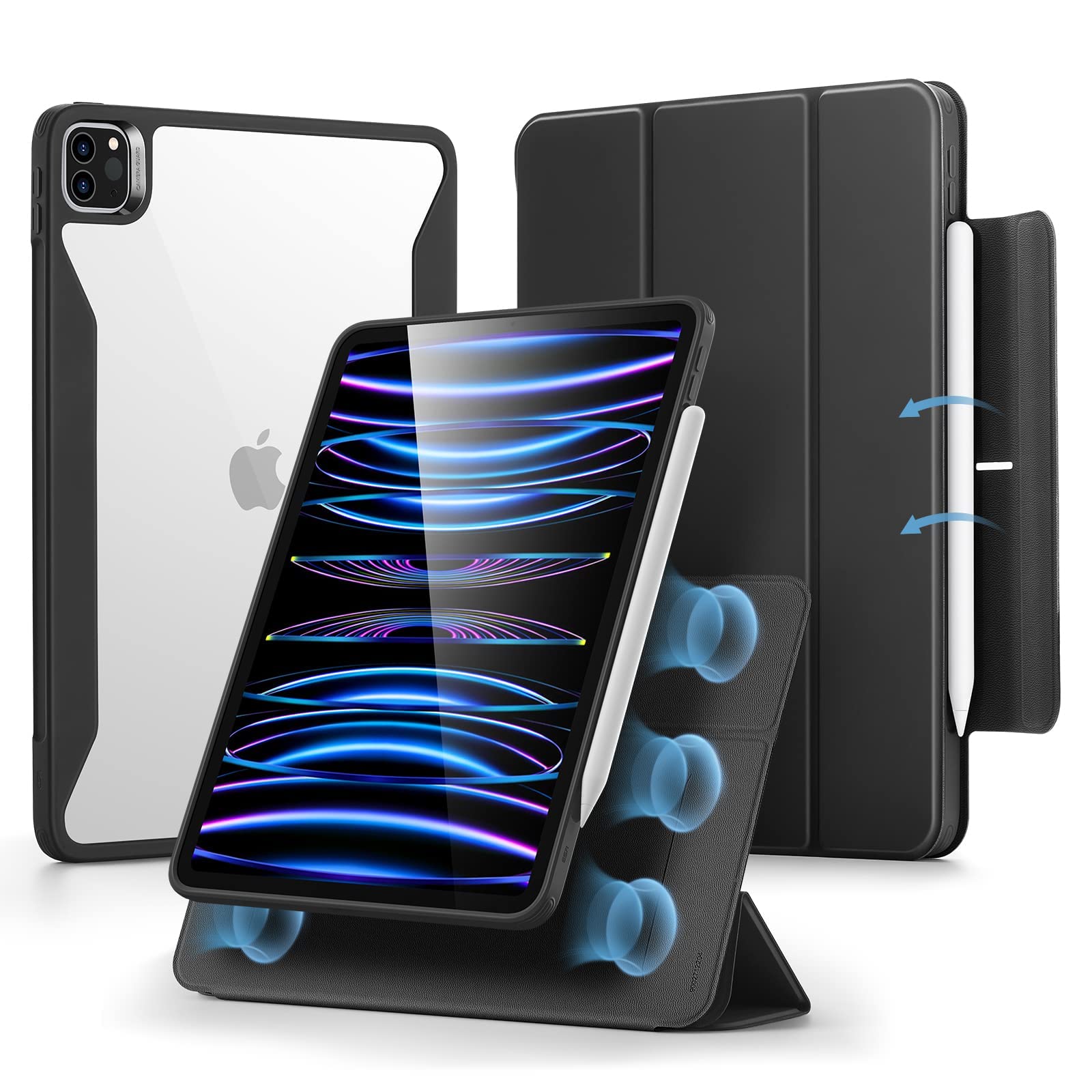 ESR for iPad Pro 11 Inch Case (2022/2021/2020/2018, 4th/3rd/2nd/1st Generation) with Pencil Holder, Removable Magnetic Cover, Ve