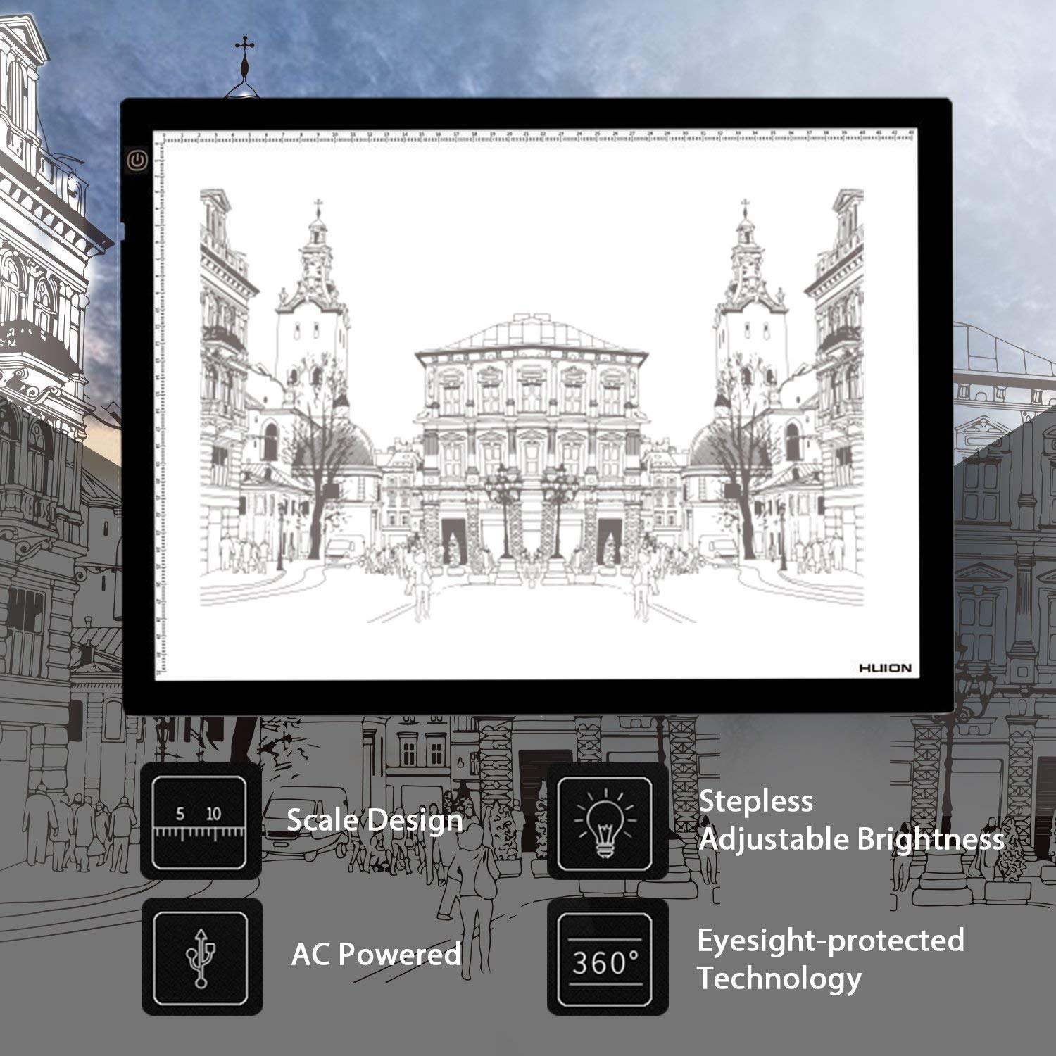 Huion A3 Light Box For Tattoo Tracing   Ac Powered