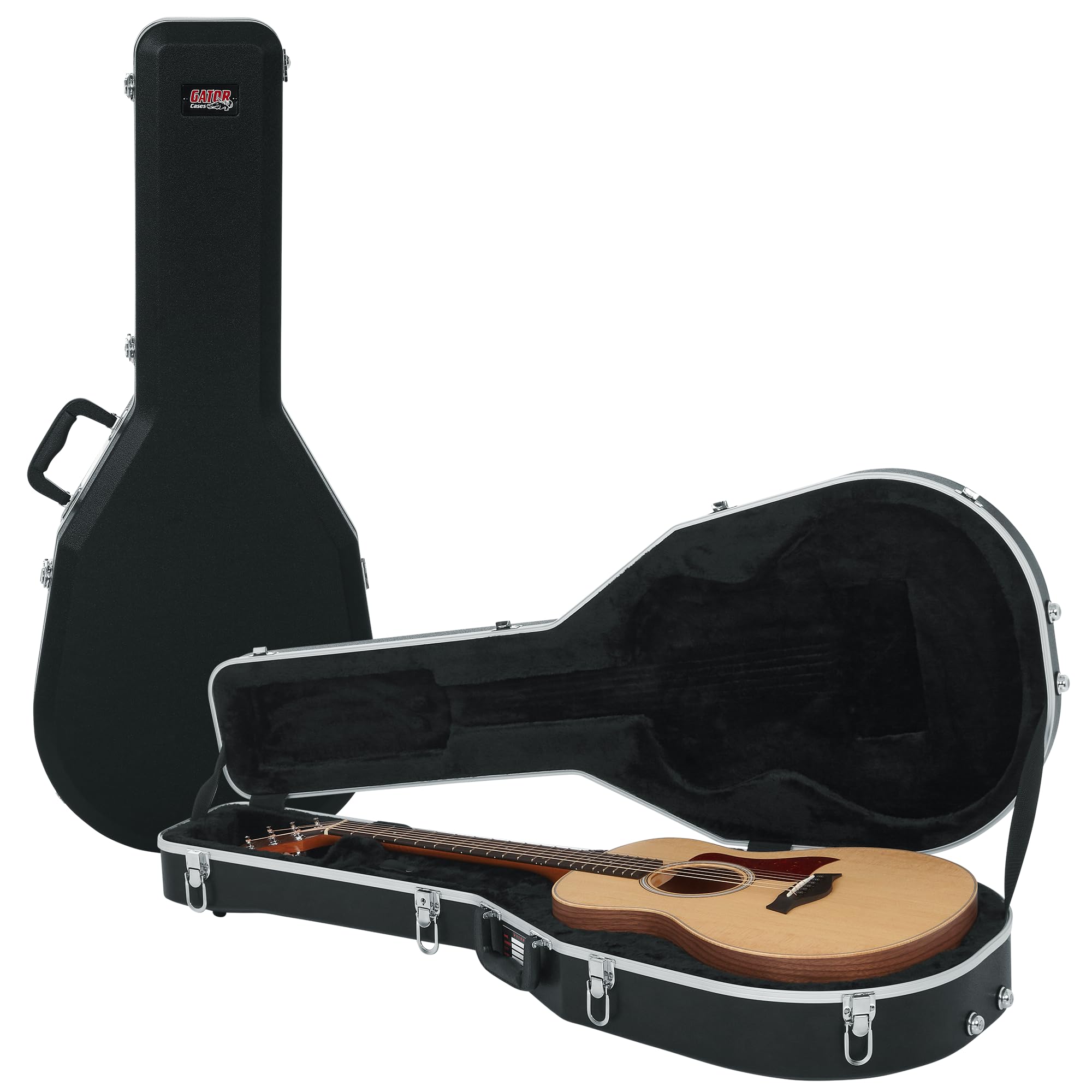Gator Cases Deluxe Molded Case for Taylor GS Mini Acoustic Guitar, (GC-GSMINI)
