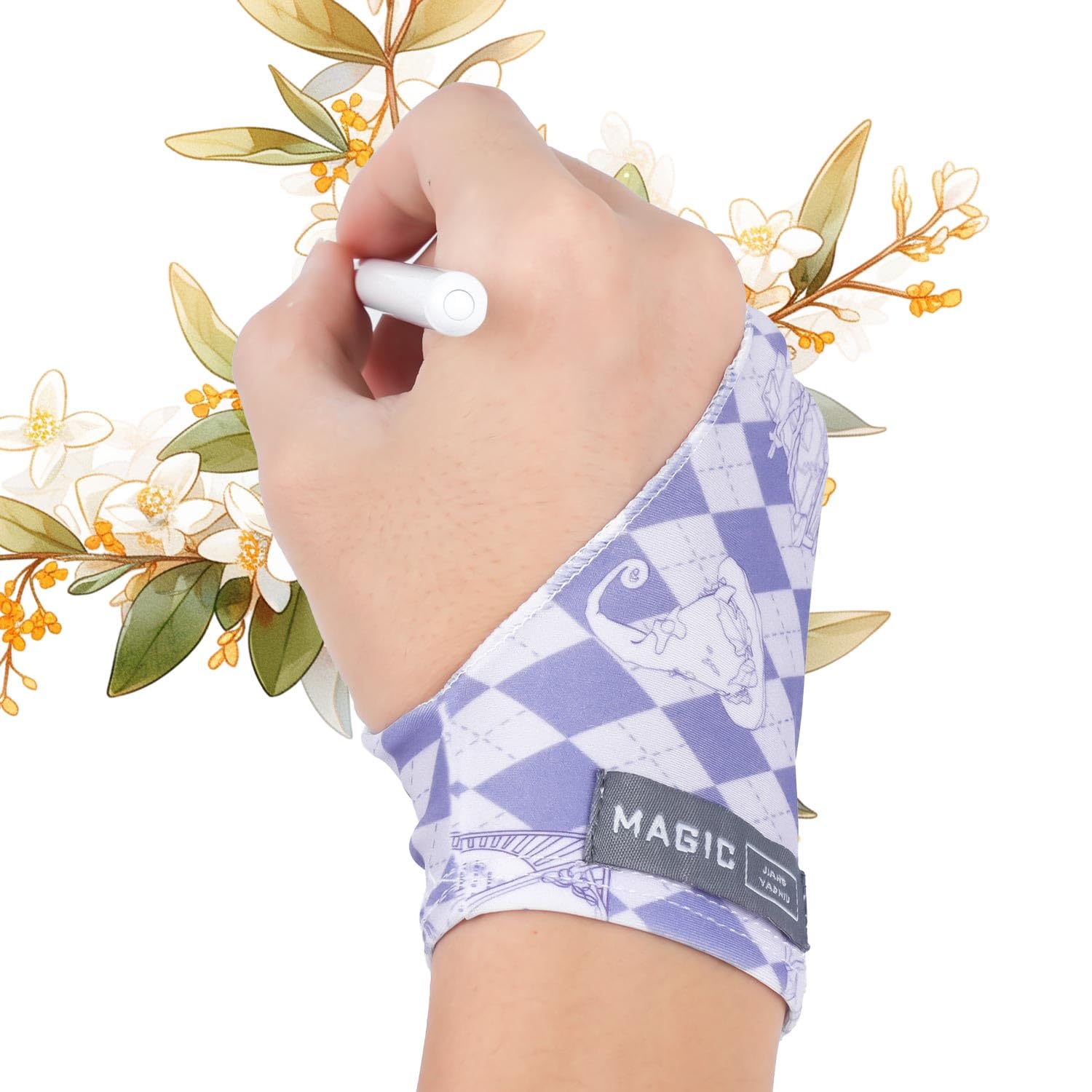 Spaseeba Artist Drawing Glove Art Two Finger Glove Animal Print For Drawing Tablet/Pen Display/Ipad For Right And Left Hand, S P