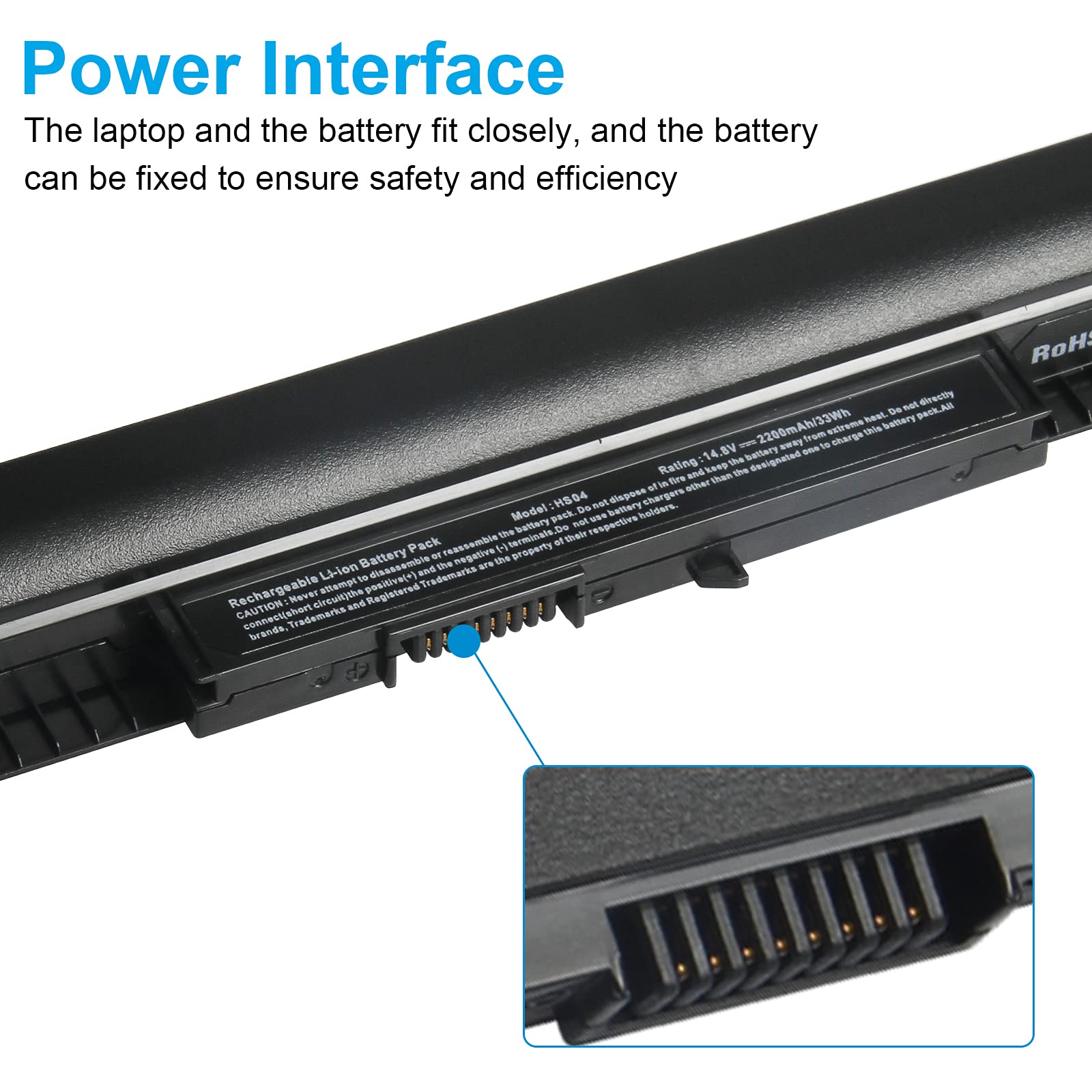 Fancy Buying Laptop Battery HS04 for HP 240 250 255 15-AY Series 38Wh 14.8V