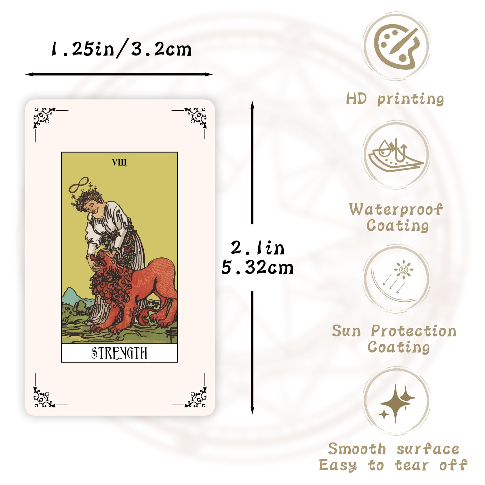 440 Pcs Mini Tarot Stickers,Diy 5 Sets Full Deck Tarot Cards Stickers For Tarot Journal & Planner With Meanings On Them,Vinyl Waterproof Stickers For Laptop Hydro Flask Water Bottle