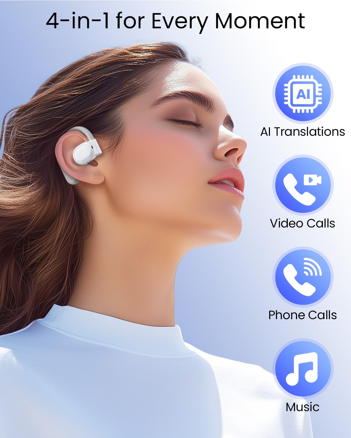 Ai Translation Earbuds Real Time 164 Languages 80H Playtime Translator Ear Buds Audifonos Traductores Ingl  S Espaol Wireless Ea