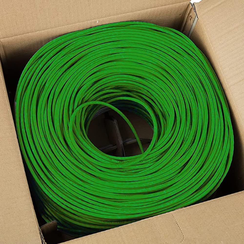 Cmple   Cat5E Ethernet Cable 1000Ft Gigabit Network Cat 5E Bulk Unshielded Twisted Pair (Utp), Solid 24Awg Cmr 350 Mhz Green