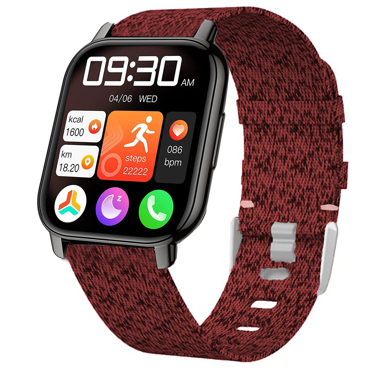 Compatible For Popglory P66 Smart Watch Band, Lamshaw Breathable Nylon Woven Fabric Replacement Accessory Strap Compatible For M