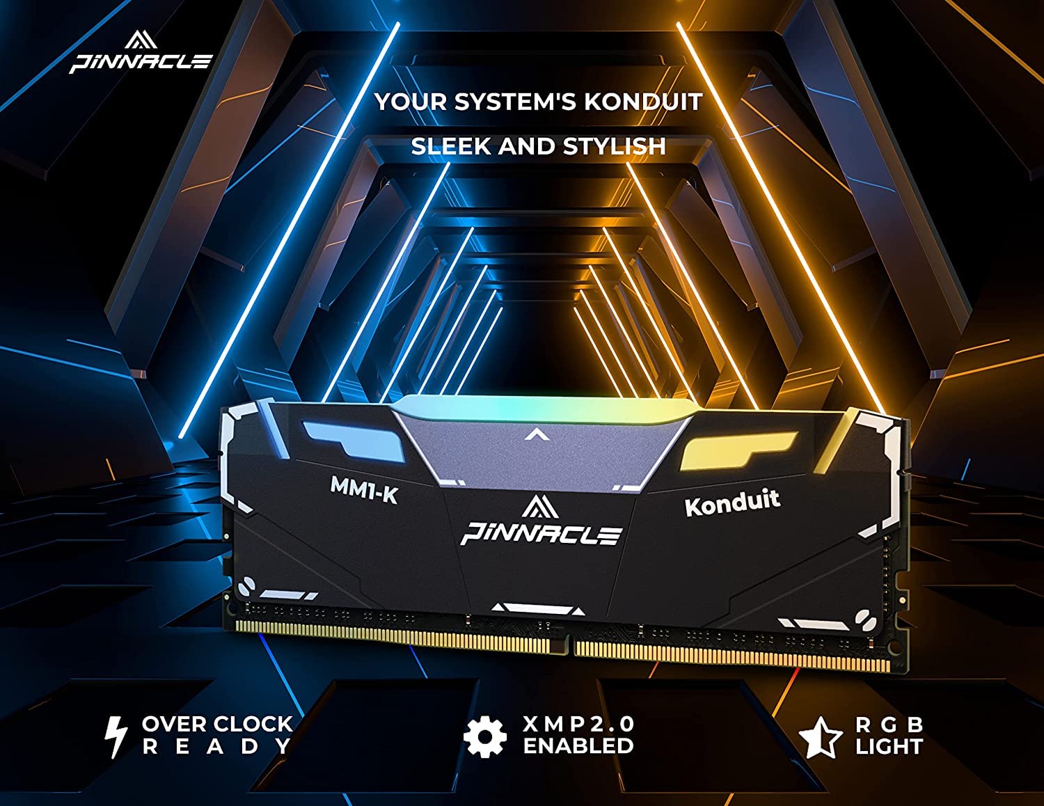 Timetec Pinnacle Konduit Rgb 64Gb Kit(4X16Gb) Ddr4 3200Mhz Pc4 25600 Cl16 18 18 38 Xmp2.0 Overclocking 1.35V Dual Rank Compatibl