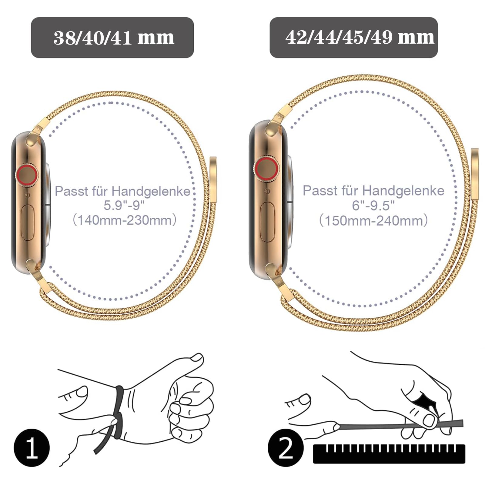 Magnetic Band And Case For Apple Watch Band 40Mm 41Mm 38Mm 44Mm 45Mm 46Mm 42Mm Women/Men,Stainless Steel Milanese Loop Bracelet