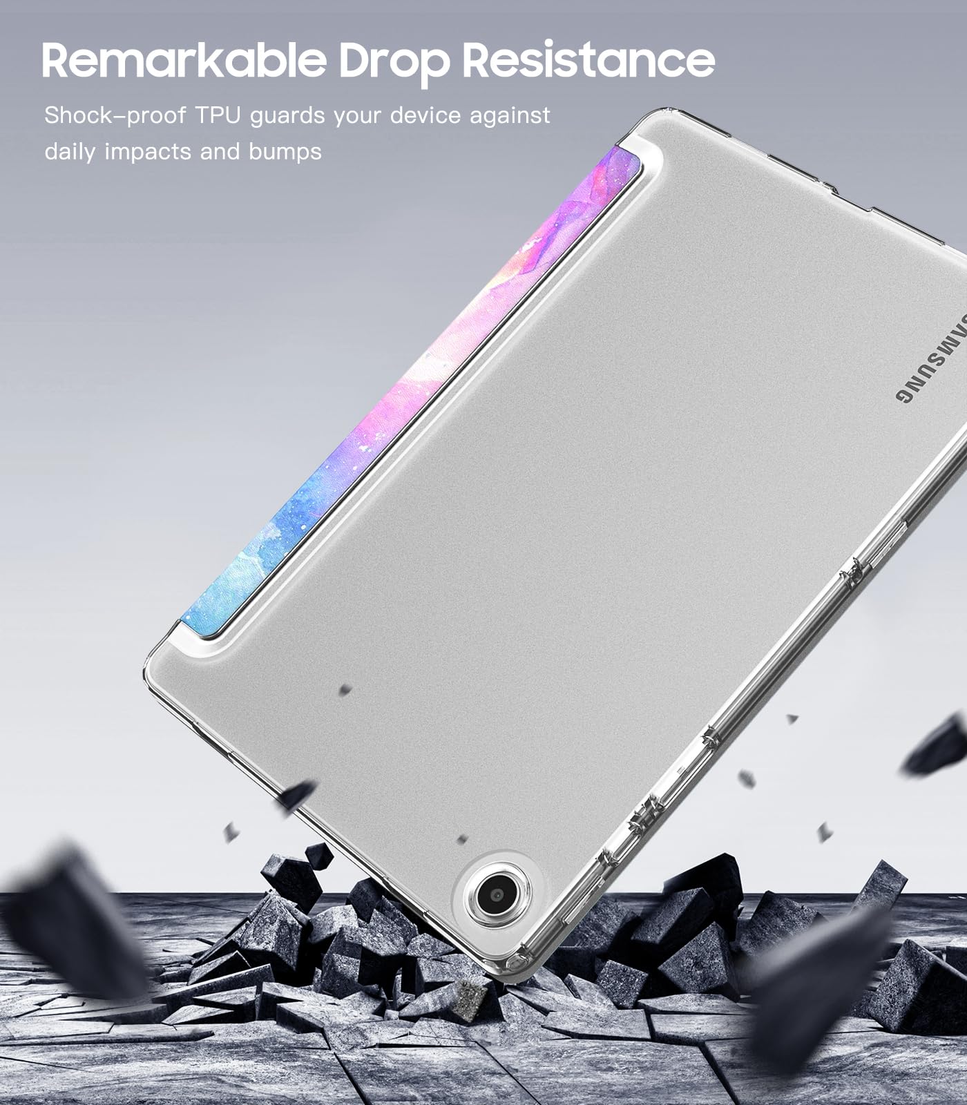 Timovo Case For Samsung Galaxy Tab A9+/A9 Plus 11 2023, Slim Soft Tpu Translucent Frosted Back Protective Cover For Galaxy Tab A