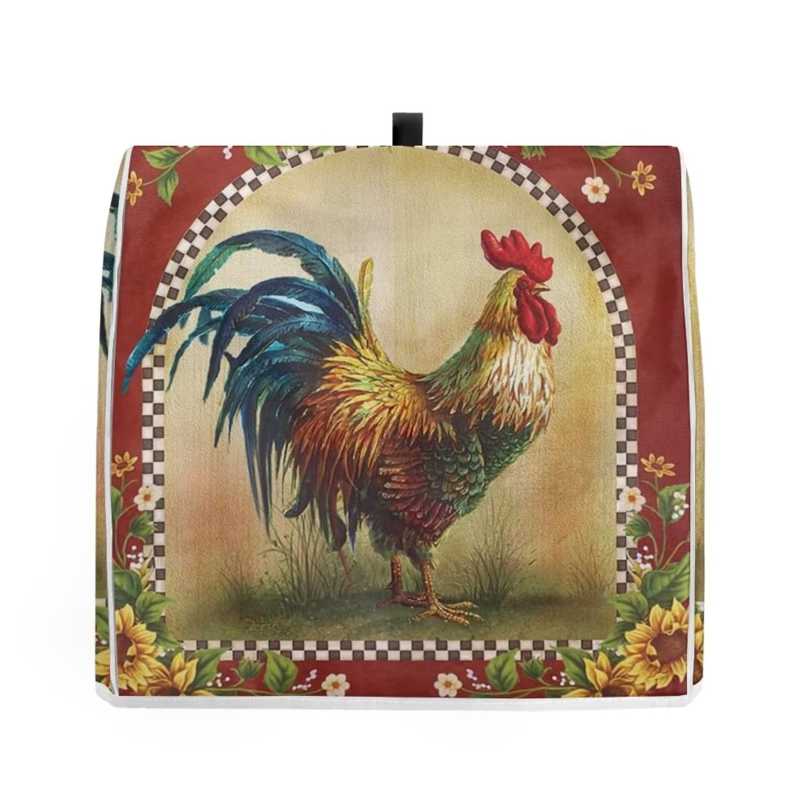 Annejudy Kitchen Aid Mixer Cover, Sunflower Rooster Print Kitchen Stand Mixer Dust Cover With Handle, Kitchen Aid Covers For Sta