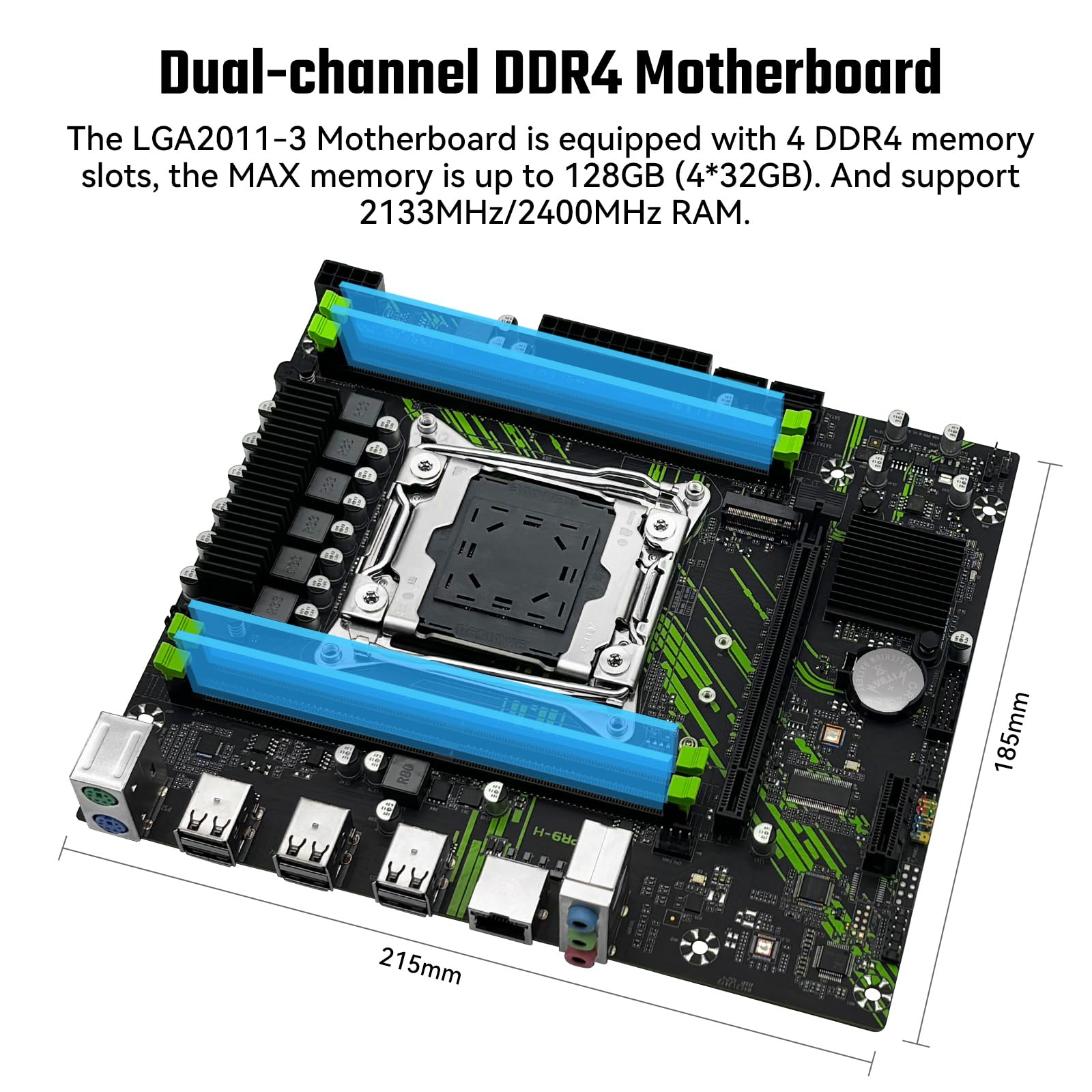 Machinisit Lga 2011 3 Motherboard X99 Micro Atx Motherboard For Intel Xeon E5 V3 V4 Series Processors (Ddr4 Max 128Gb, Pcie 3.0,