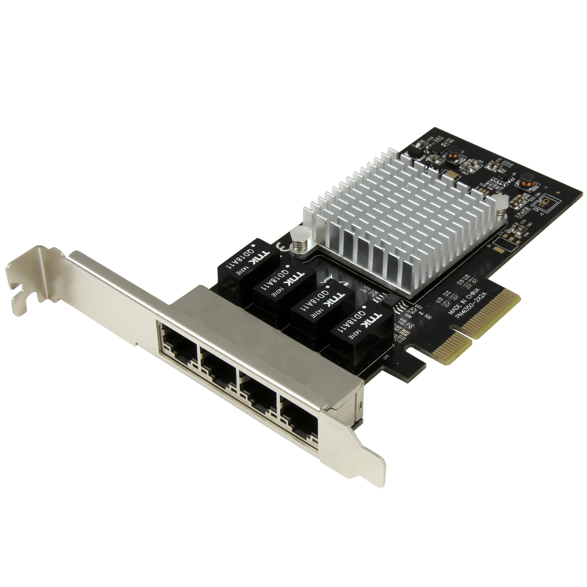 Startech.Com 4 Port Pcie Network Card   Rj45 Port   Intel I350 Chipset   Ethernet Server / Desktop Network Card   Dual Gigabit N
