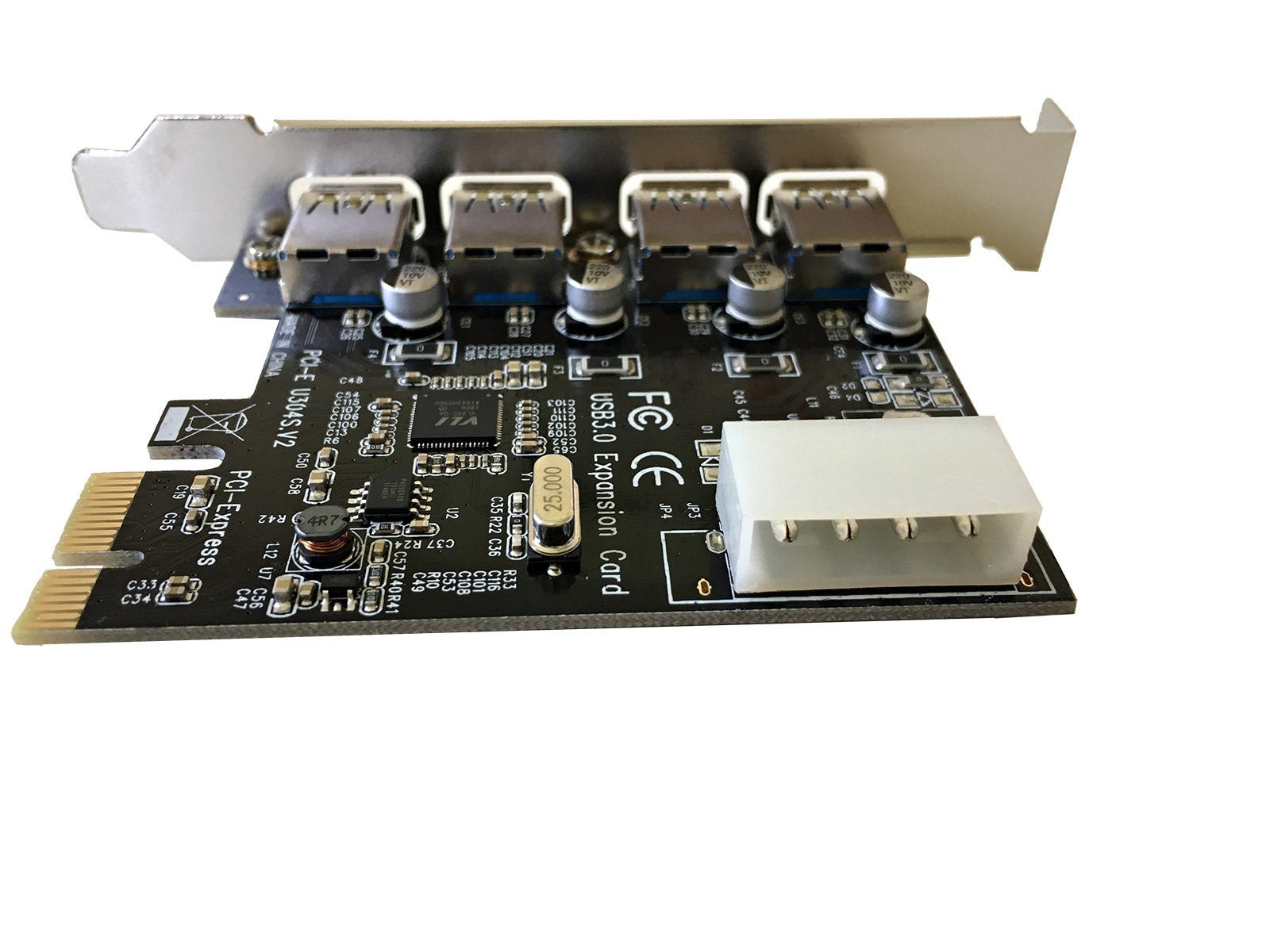 Aya 4-Port Usb 3.0 Superspeed Pci Express Expansion (Pcie) Card Up To 5Gbps
