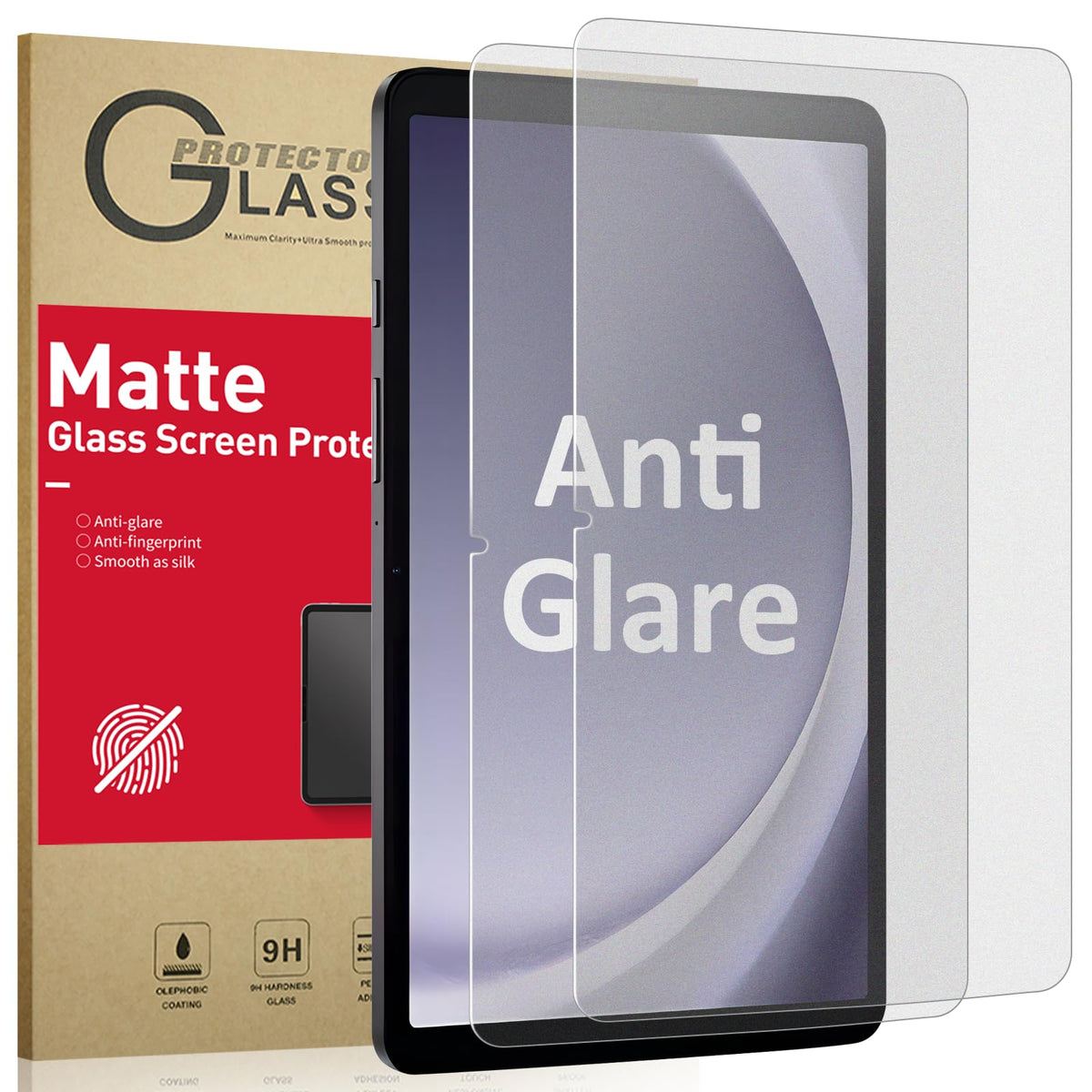 Ambison [2 Pack Matte Glass Screen Protector Compatible With Samsung Galaxy Tab A9+/S9/S9 Fe (11 Inch 2023 Released), Anti-Glare