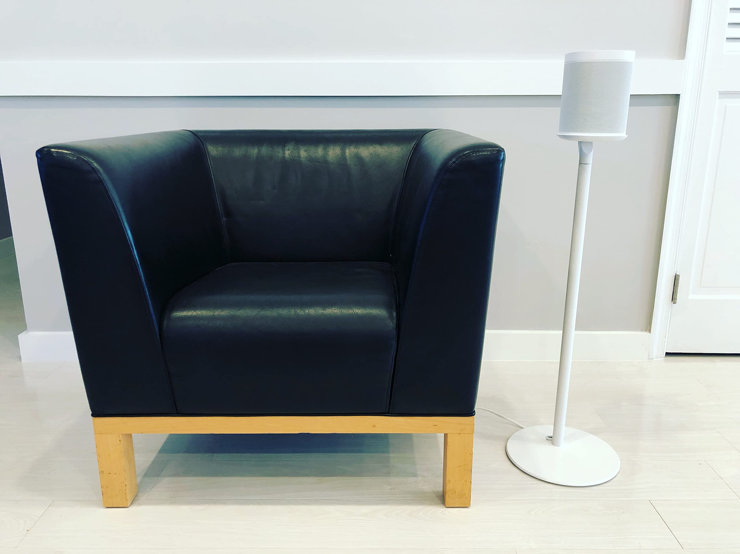 Ynvision.Design Fixed Height Floor Stands Compatible With Sonos One, One Sl, And Play:1 Speaker | 2 Pack | Yn One Pair (White)