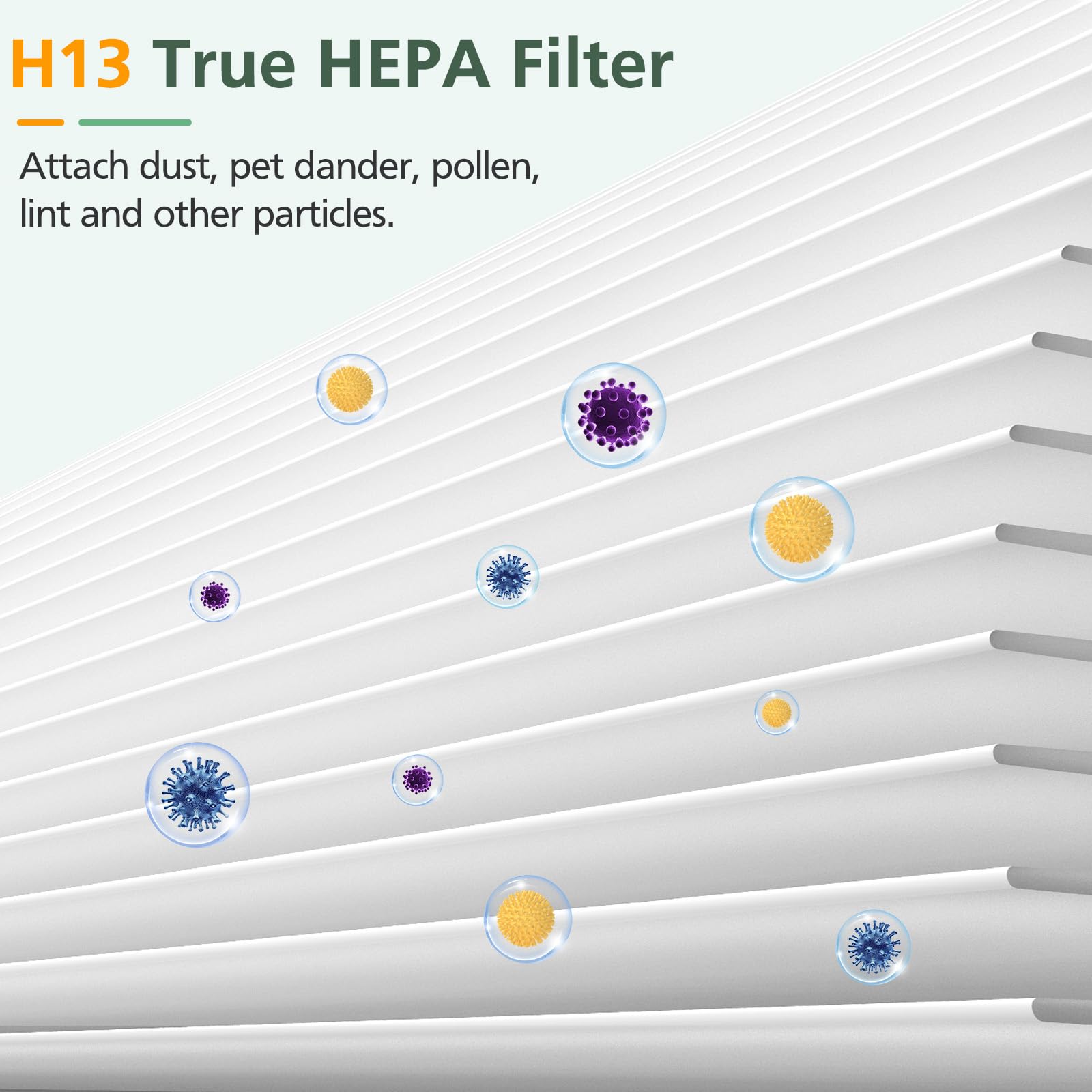 Ap T20Fl Replacement Filter For Homedics Ap T20 And Ap T20Wt Air Purifie R, 3 In 1 H13 True Hepa Ap T20 Filter, 2 Pack