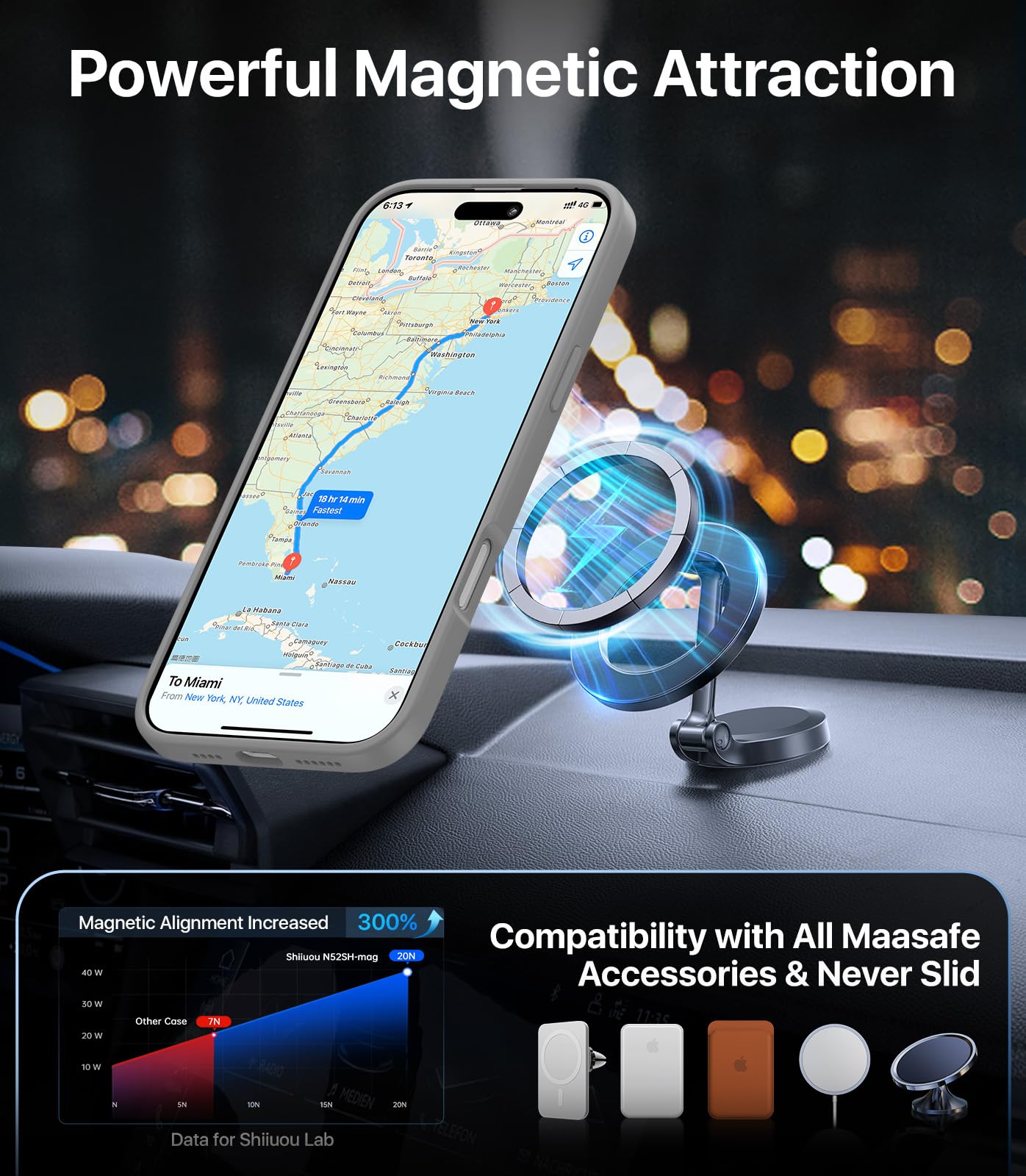Shiiuou Strong Magnetic For Iphone 16 Pro Case, Skin Friendly[Compatible With Magsafe] [Military Grade Test Protection] Shockpro