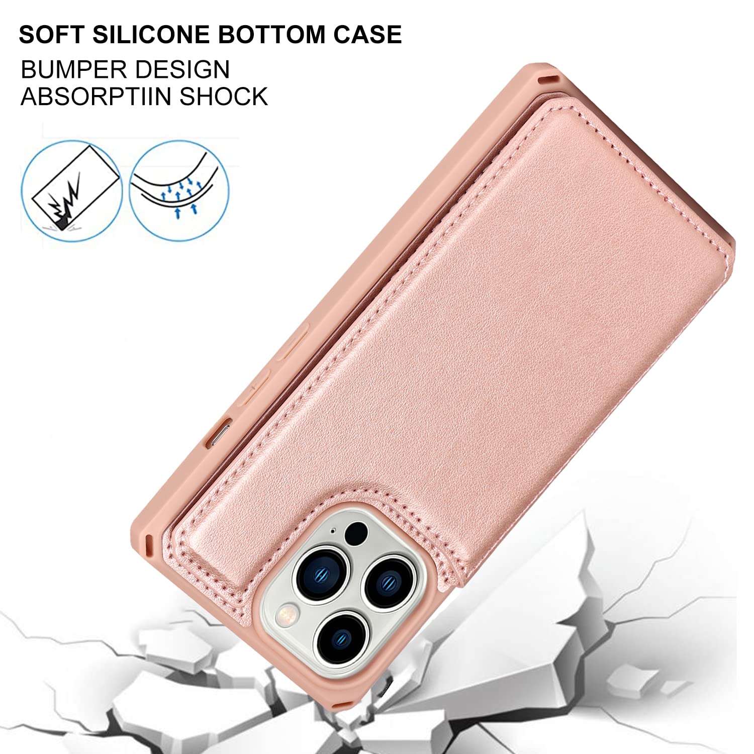 Cavor For Iphone 13 Pro Max Case With Card Holder,Iphone 13 Pro Max Wallet Case For Women Men,Phone Case Iphone 13 Pro Max Case